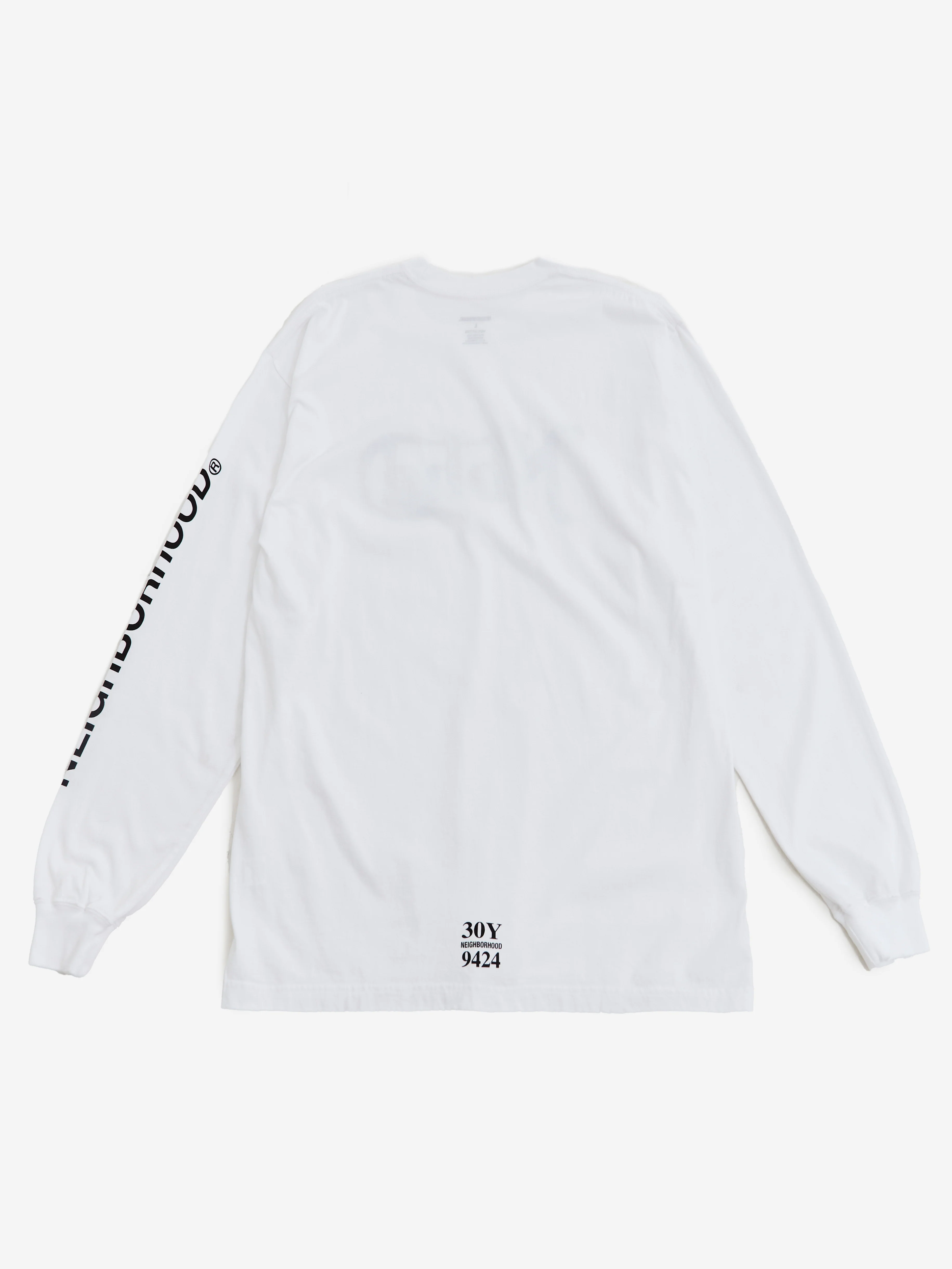 Neighborhood NH T-Shirt Long Sleeve 7 - White - Image 4