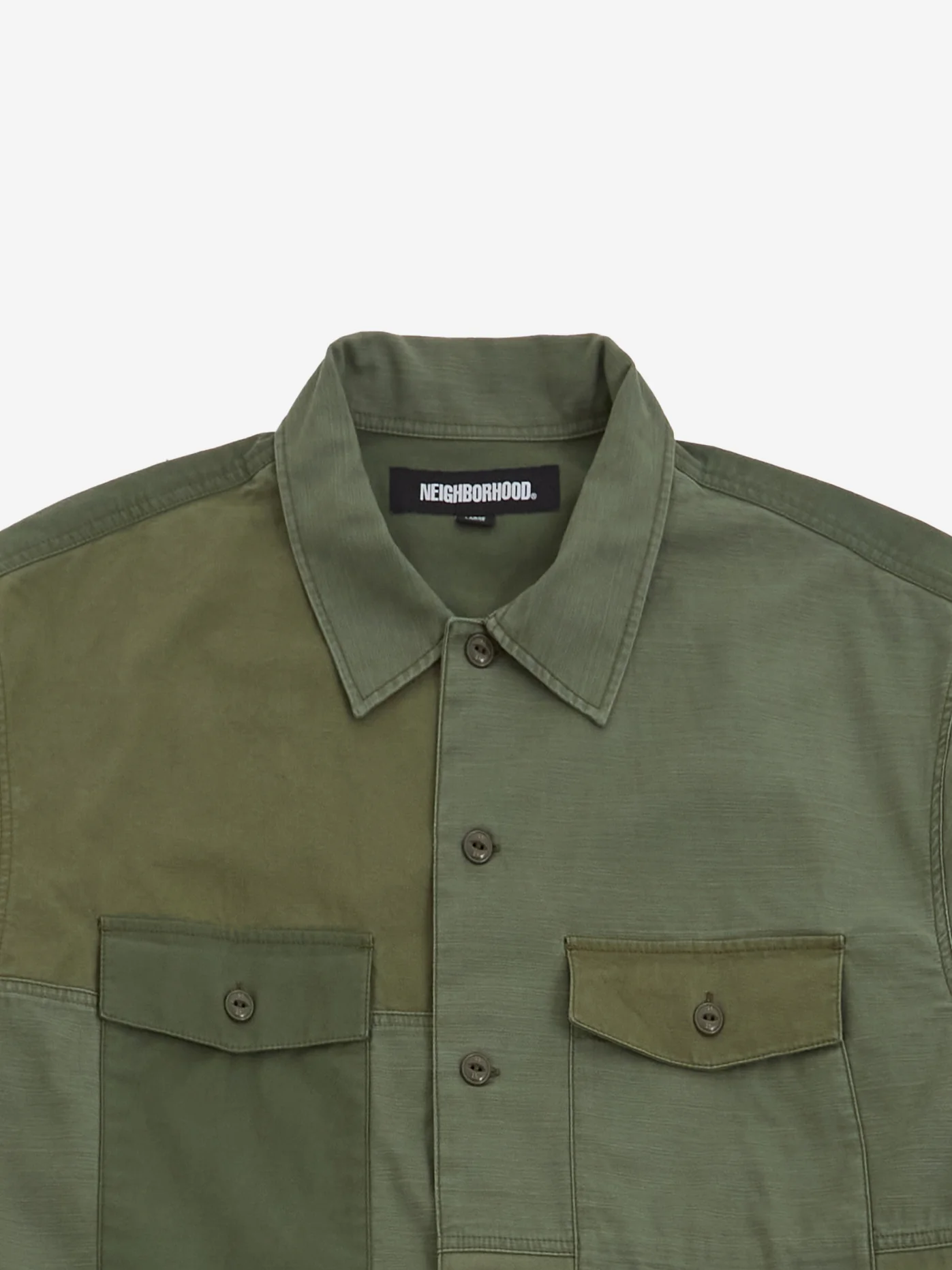 Neighborhood RM Utility Shirt Long Sleeve - Olive Drab - Image 3