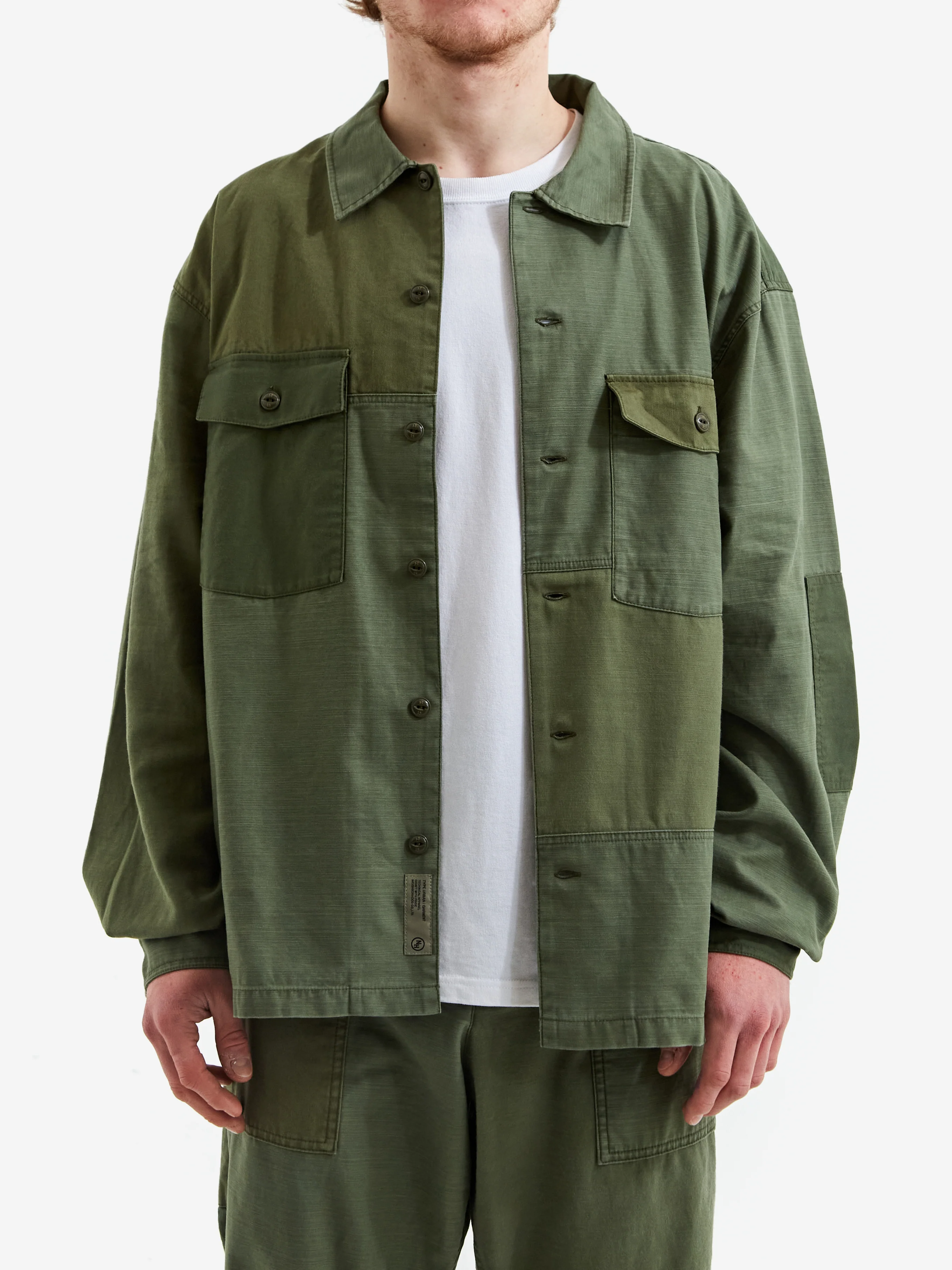 Neighborhood RM Utility Shirt Long Sleeve - Olive Drab - Image 5