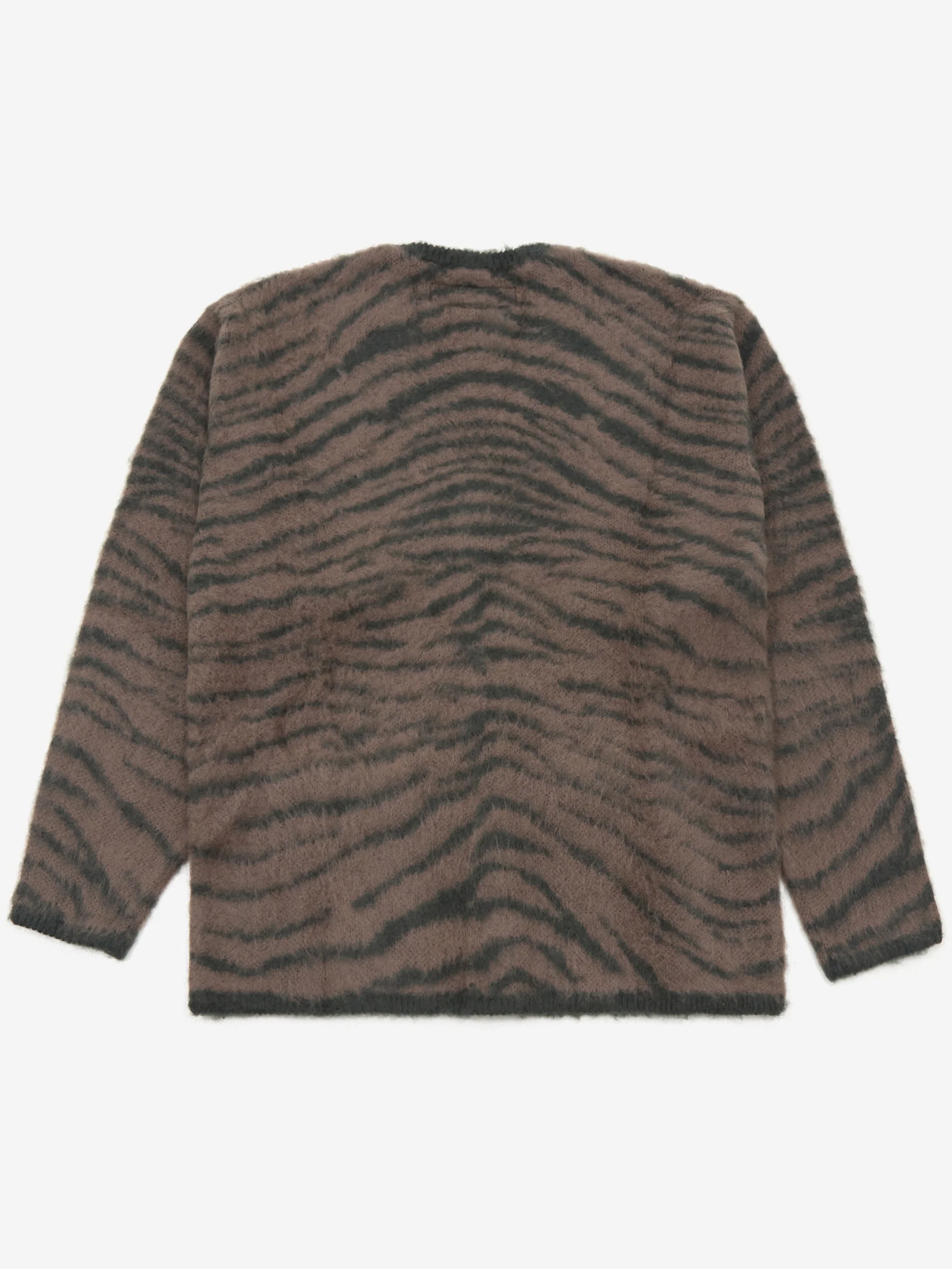 Neighborhood Tiger Pattern Mohair Cardigan - Green - Image 4