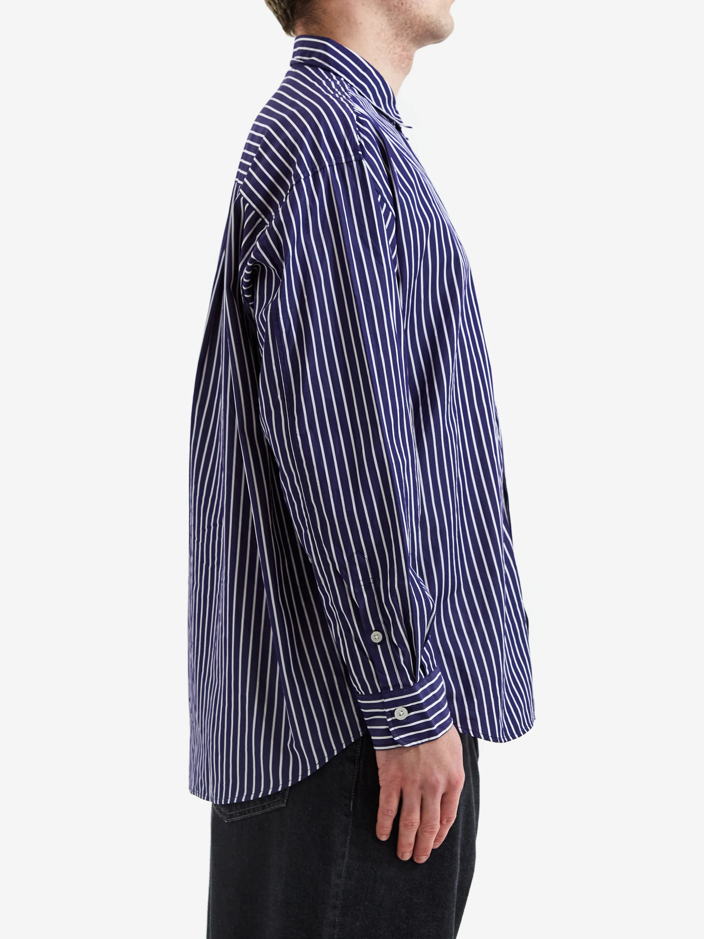 Neighborhood TM Stripe Shirt Long Sleeve - Blue - Image 5