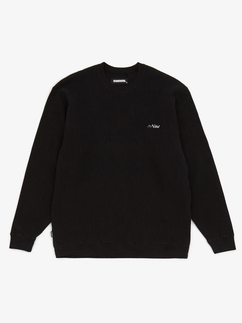 Neighborhood Waffle / C-Crewneck Sweatshirt - Black