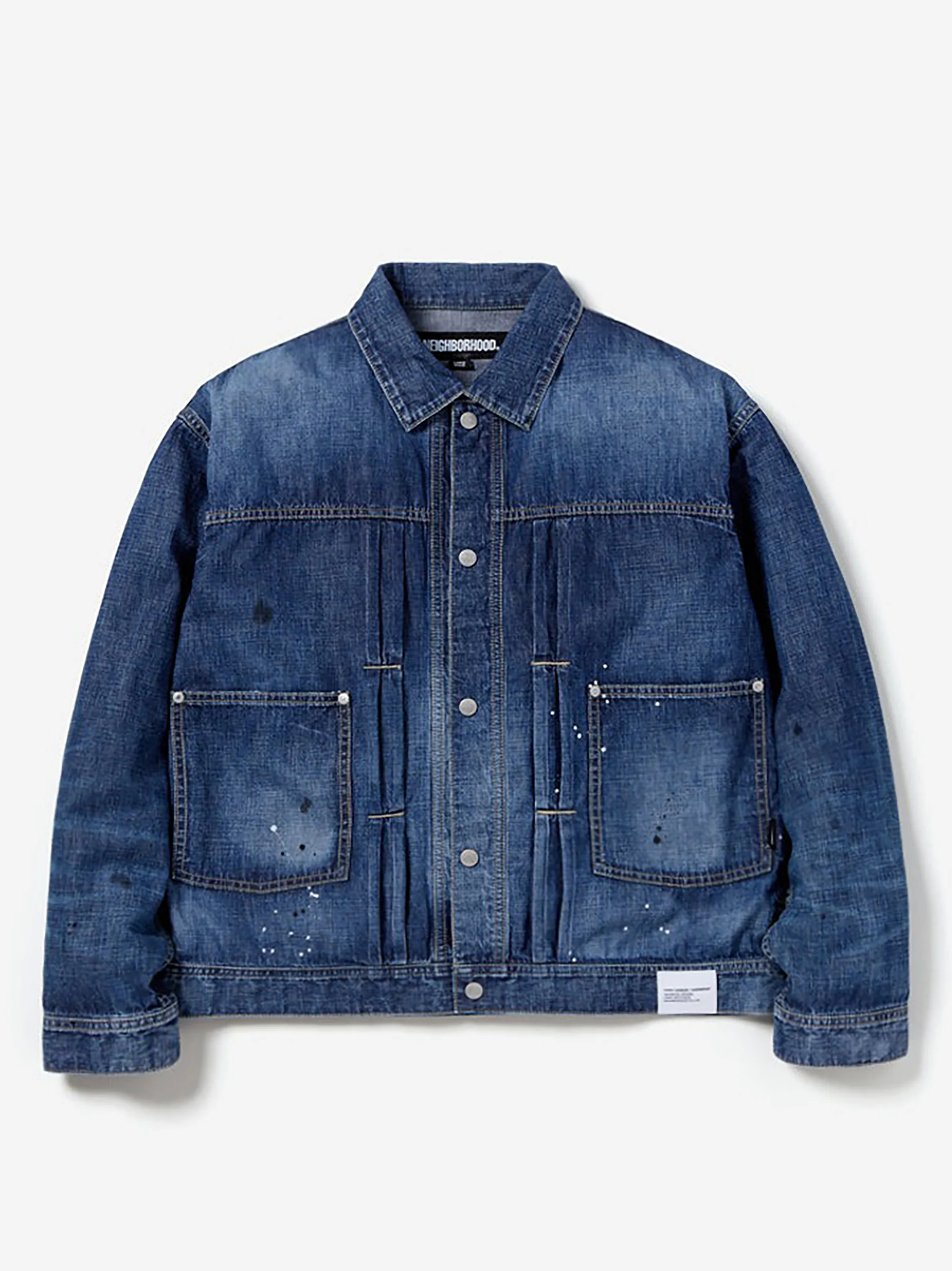 Neighborhood Washed Denim Lightweight Jacket - Indigo