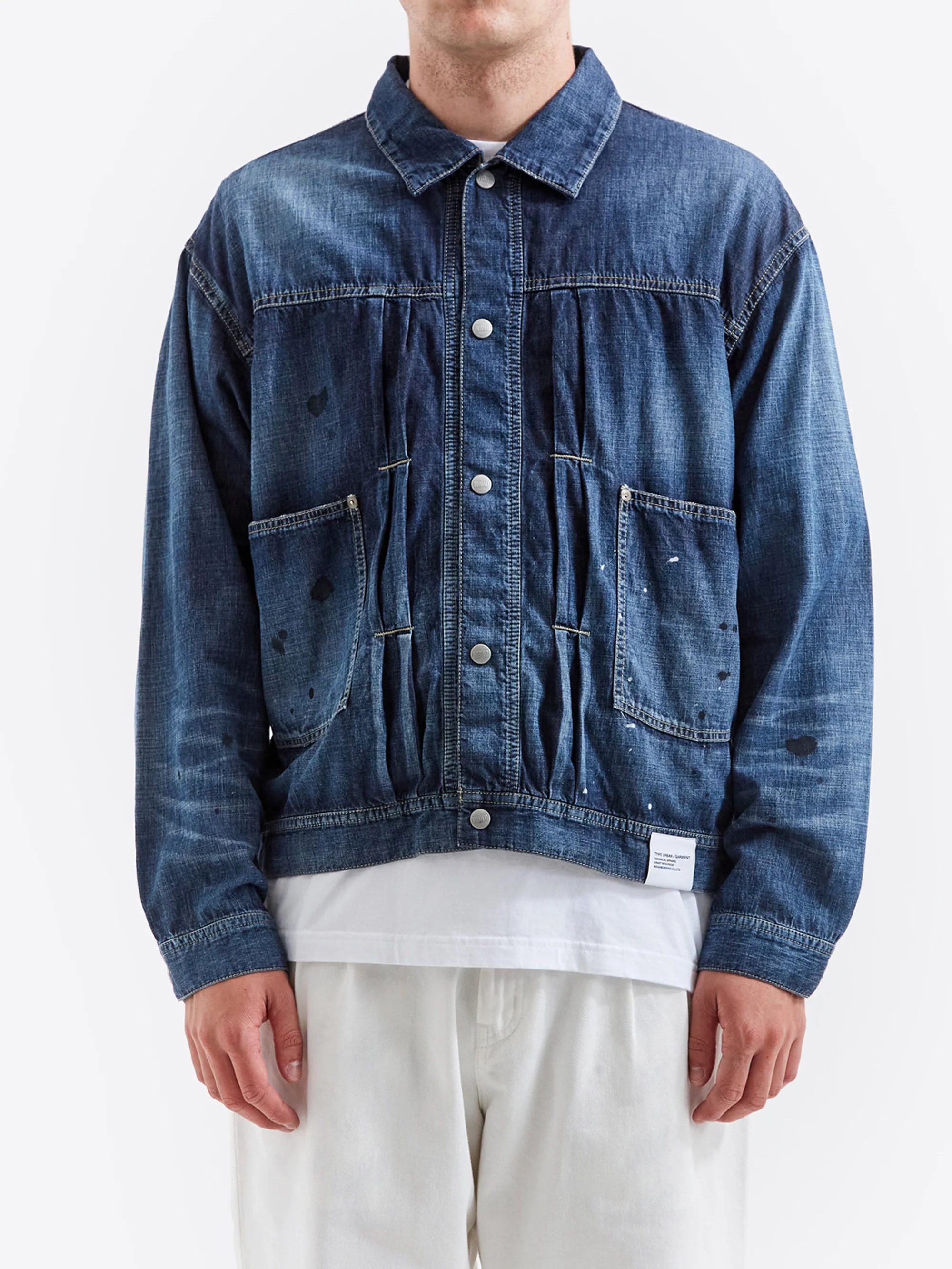Neighborhood Washed Denim Lightweight Jacket - Indigo - Image 2
