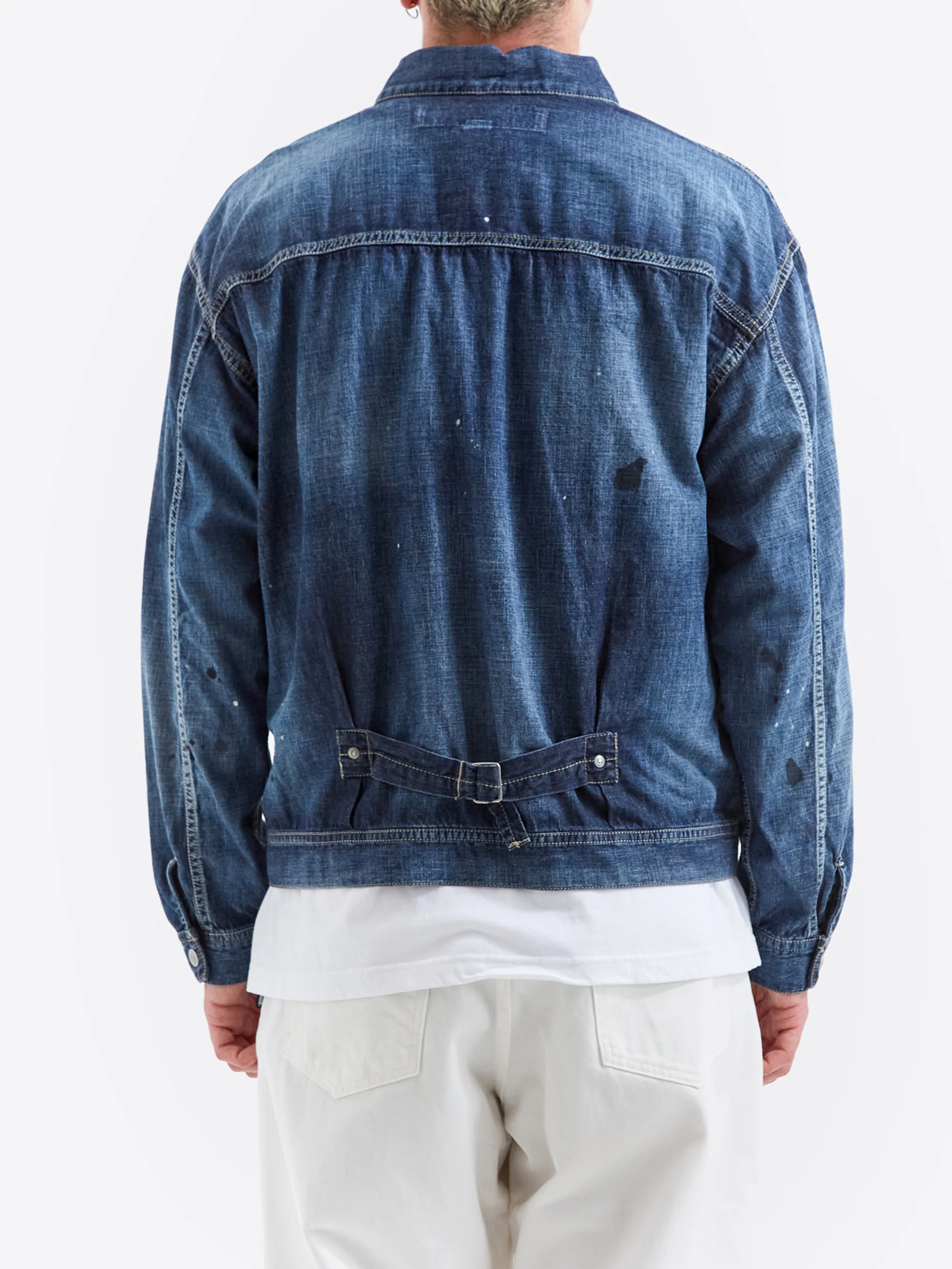 Neighborhood Washed Denim Lightweight Jacket - Indigo - Image 4