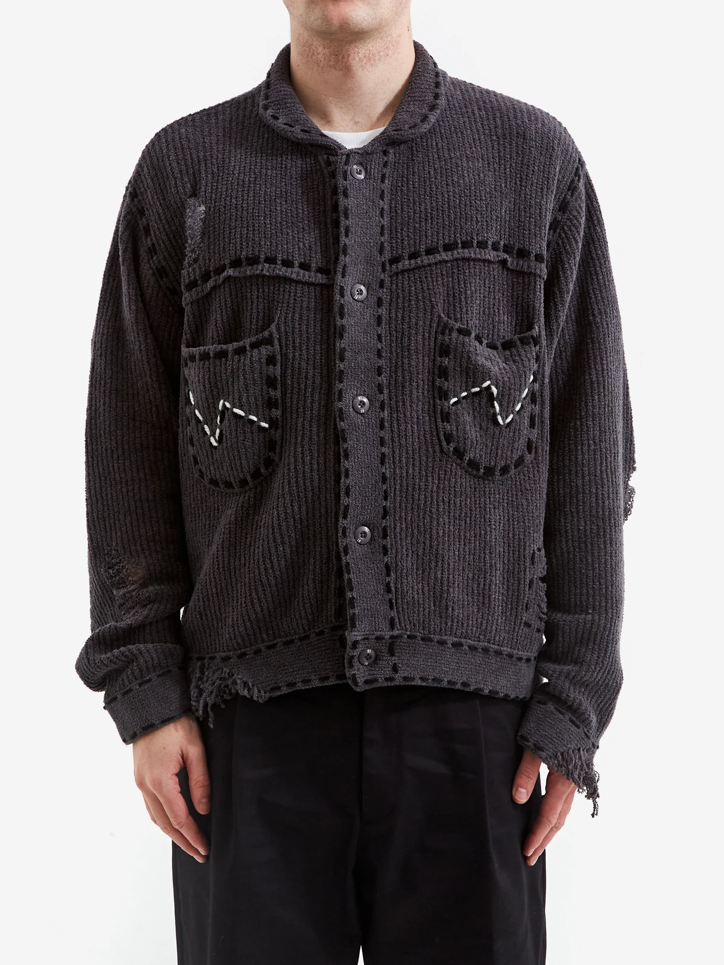 Neighborhood x Phingerin Savage Knit - Charcoal - Image 2