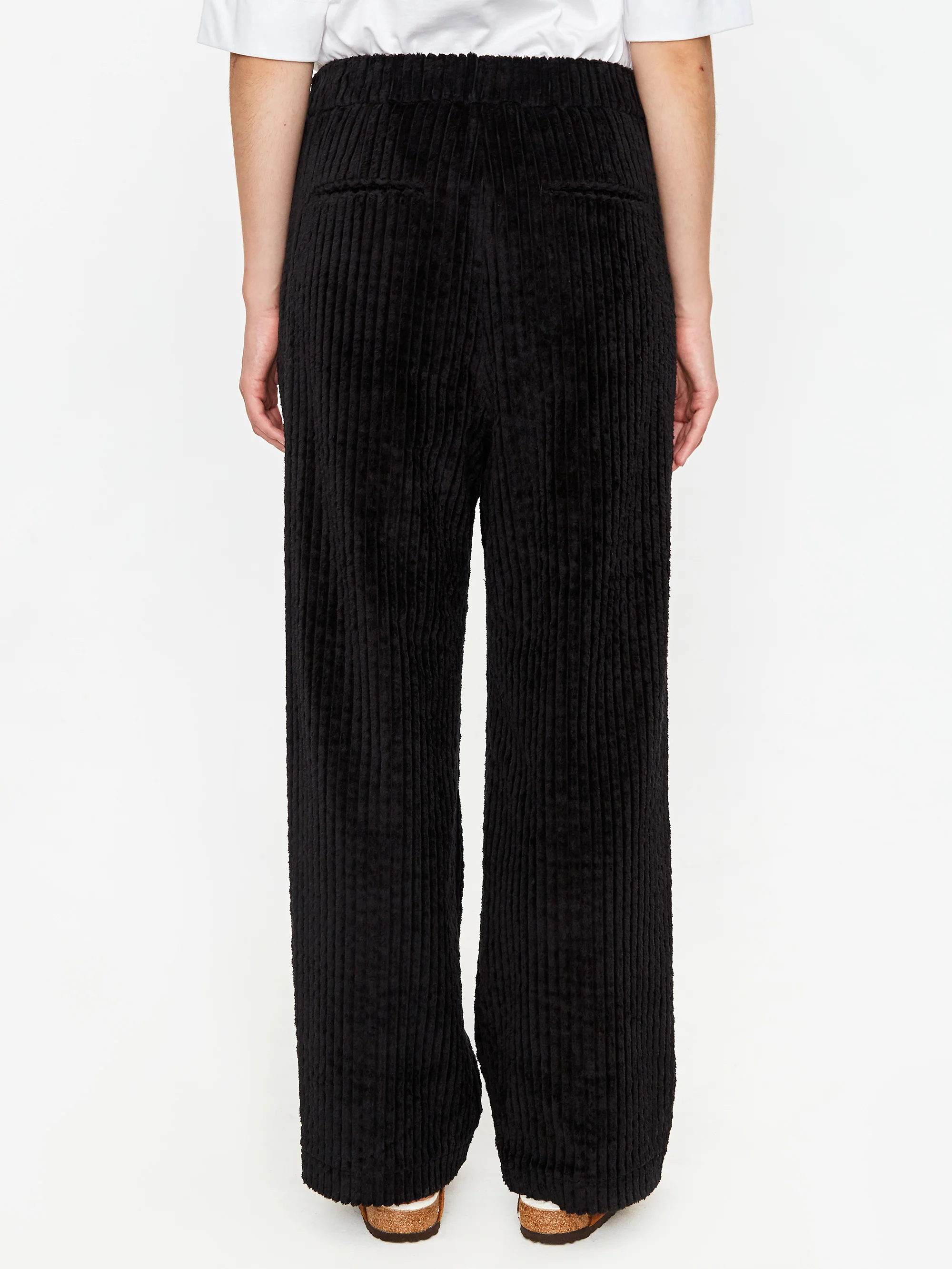 Neul Bold Corduroy Semi Wide Trouser - Black - Image 7