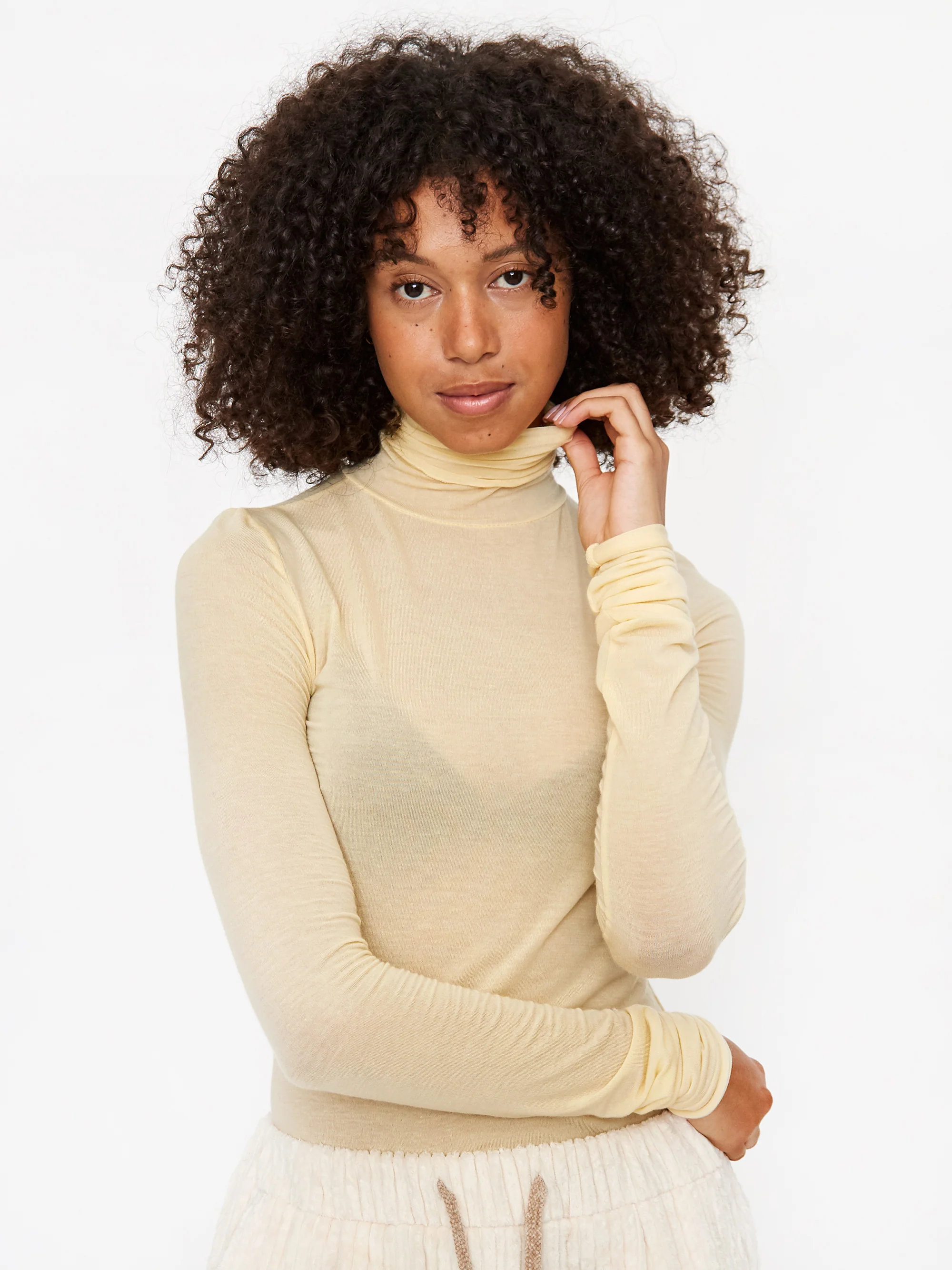 Neul Turtleneck Longsleeve Top - Butter Cream