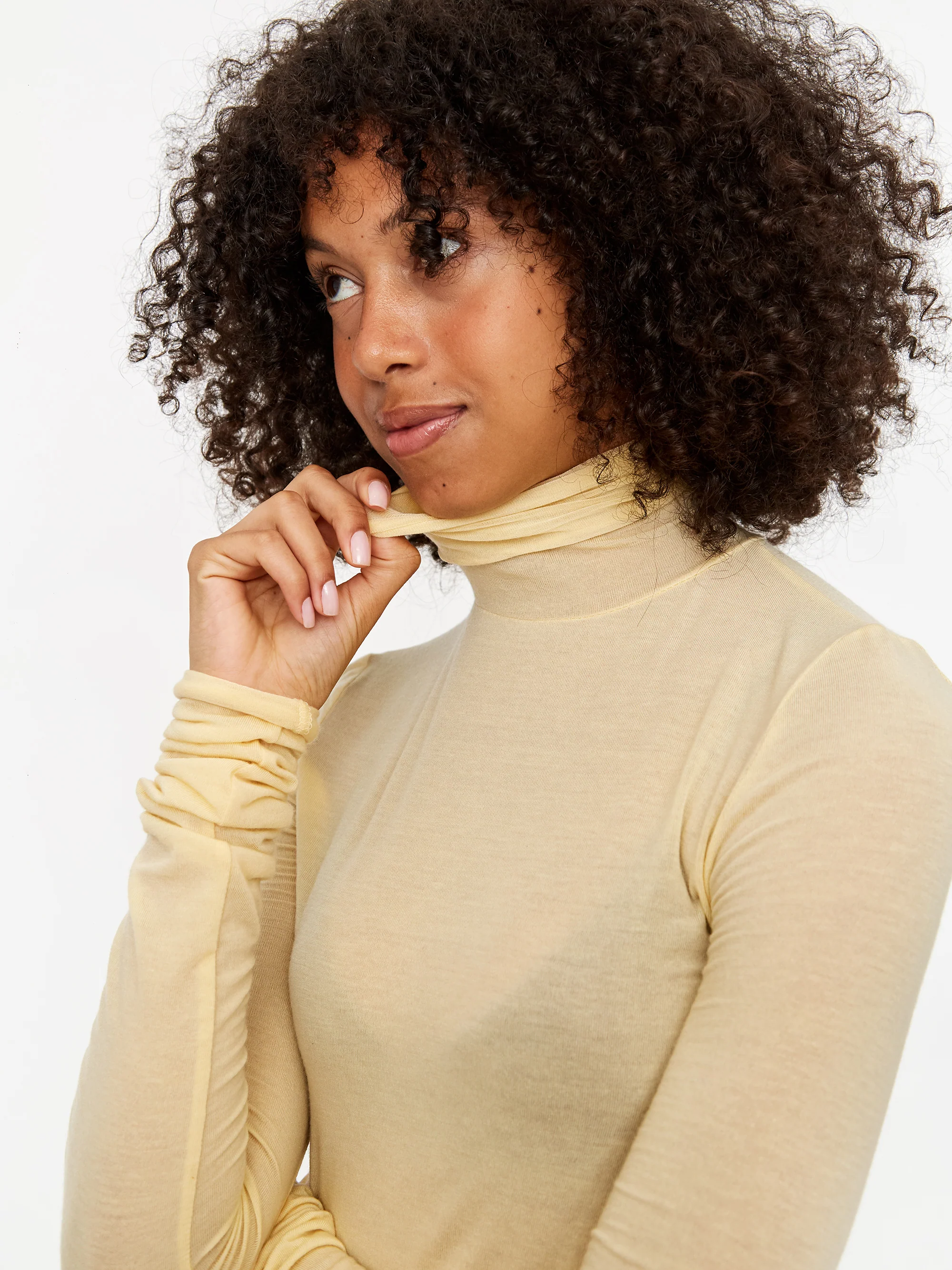 Neul Turtleneck Longsleeve Top - Butter Cream - Image 5