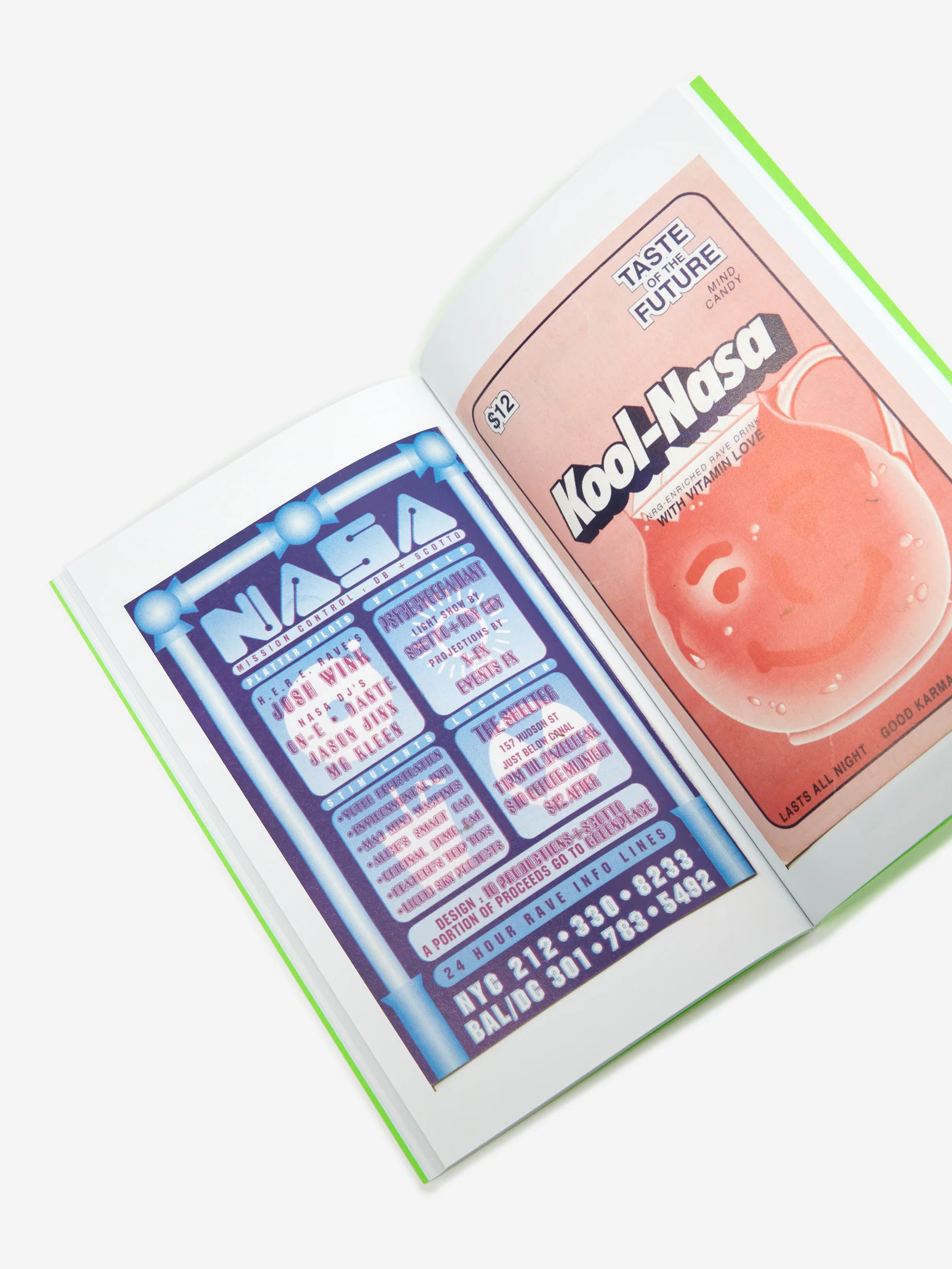 New York Rave Flyers 1991 to 1995 - Green - Image 4