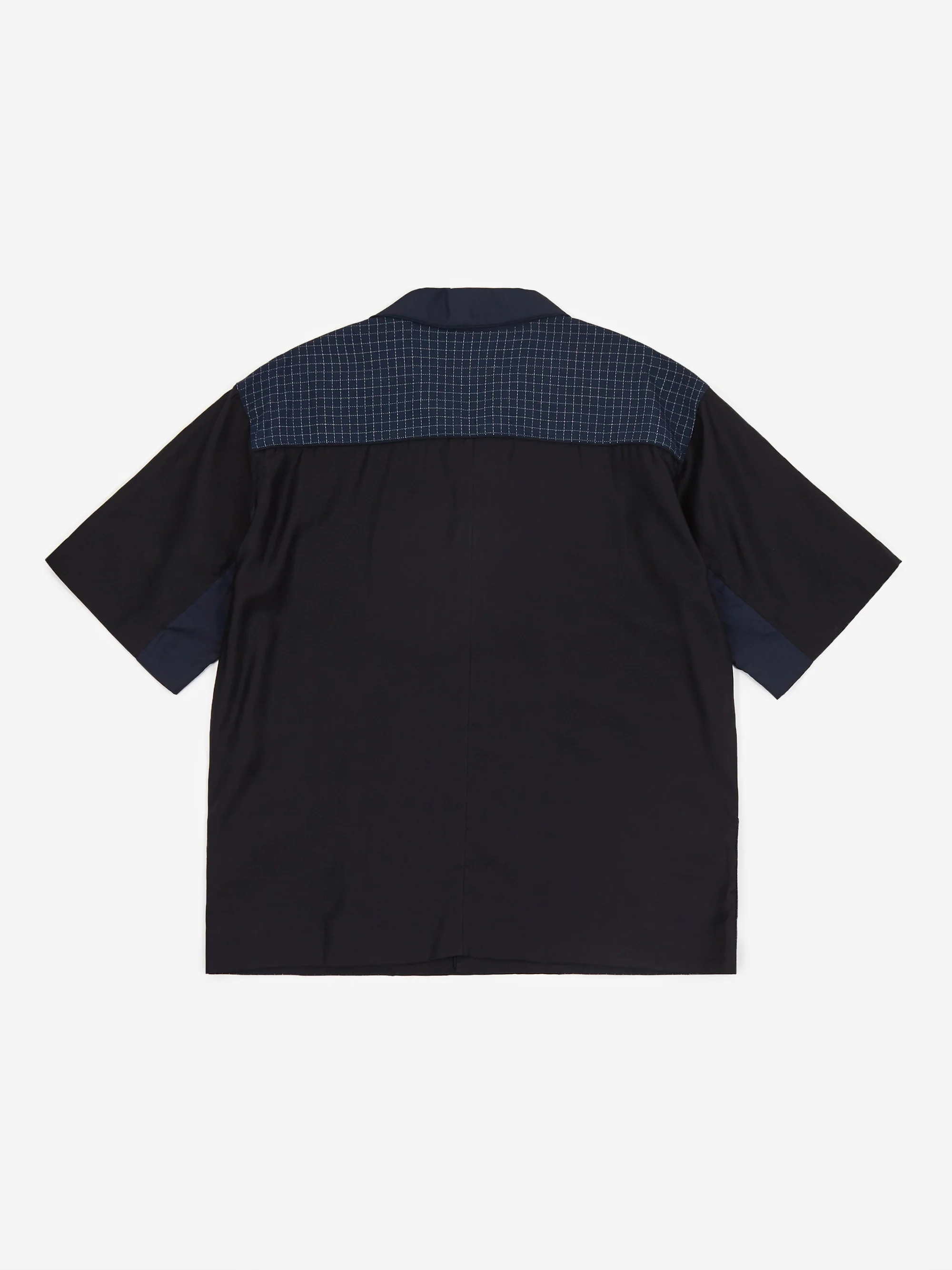 Nicholas Daley Bowling Shortsleeve Shirt - Navy Mix - Image 4