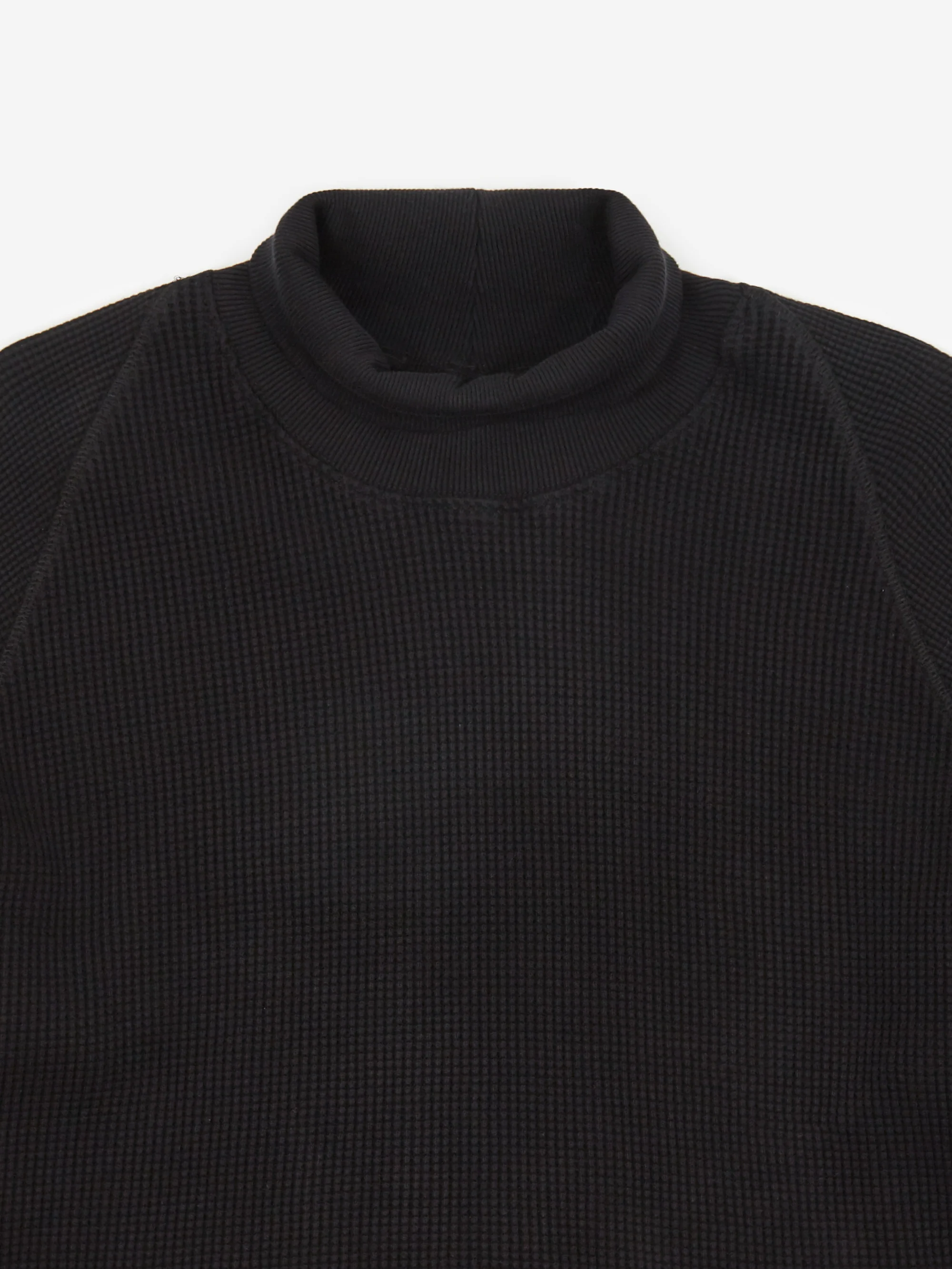 Nicholas Daley Waffle Roll Neck Top - Black - Image 3