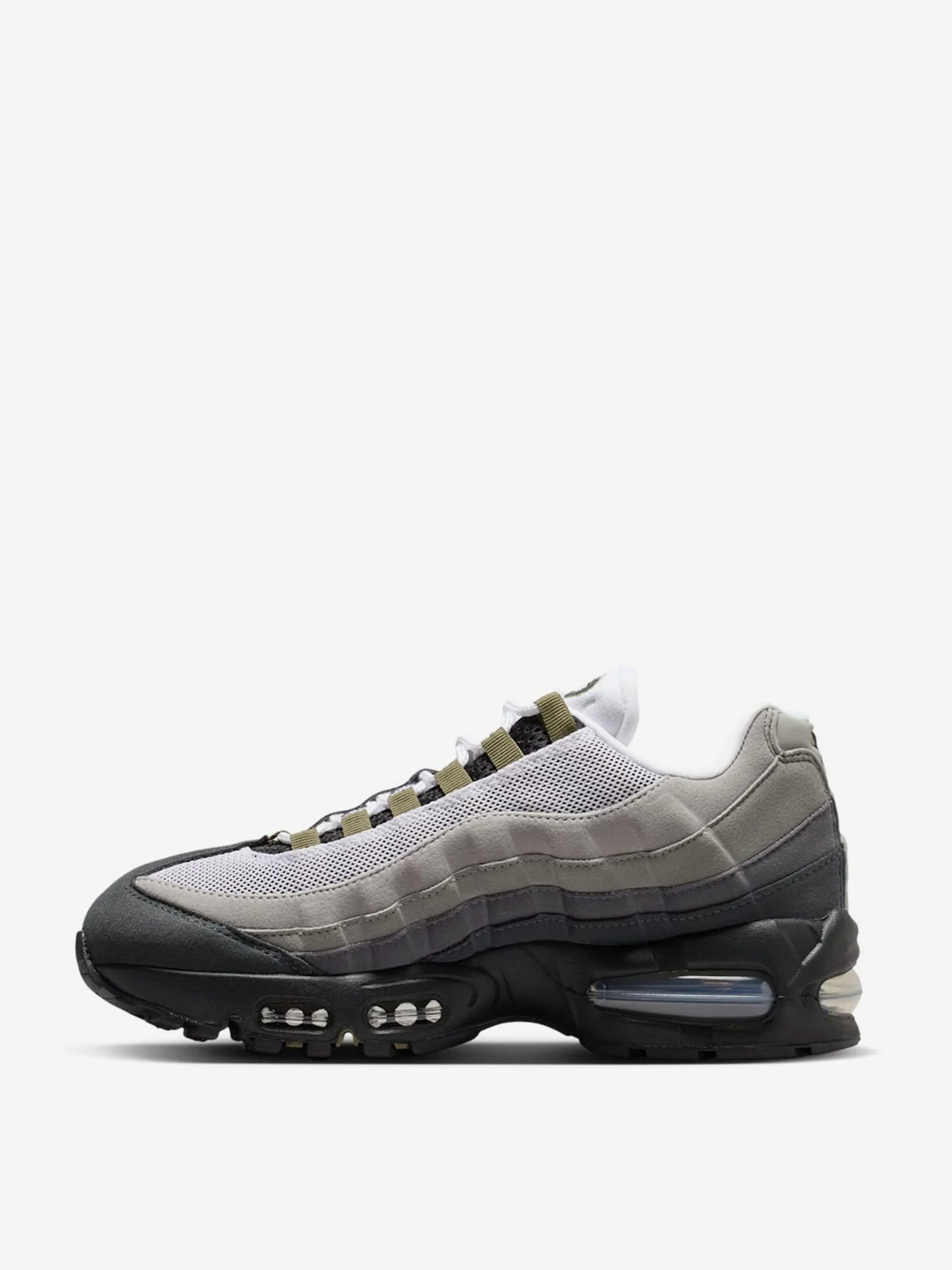 Nike Air Max 95 Big Bubble W - Black/Med Olive-White-Reflect Silver-Anthracite-Lt Graphite - Image 3