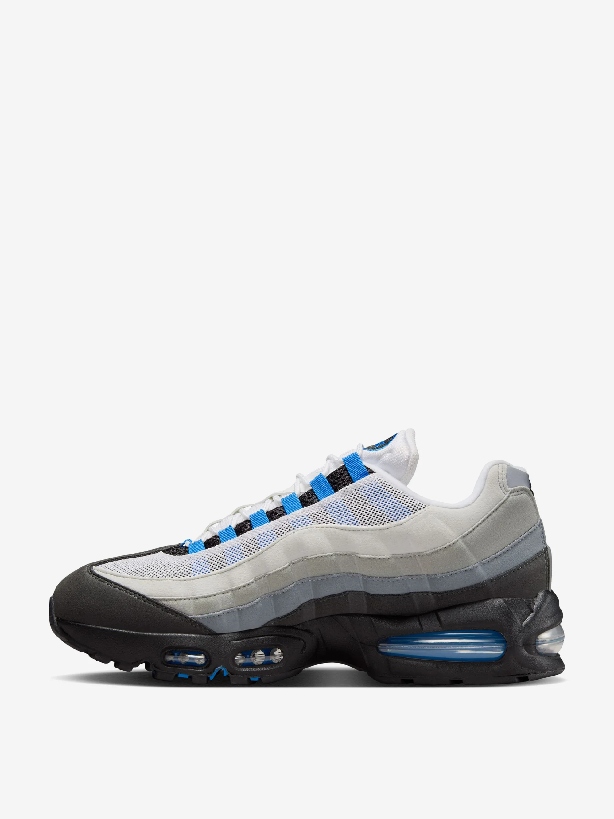 Nike Air Max 95 Big Bubble - White/Blue Spark-Neutral Grey-Medium Grey - Image 3