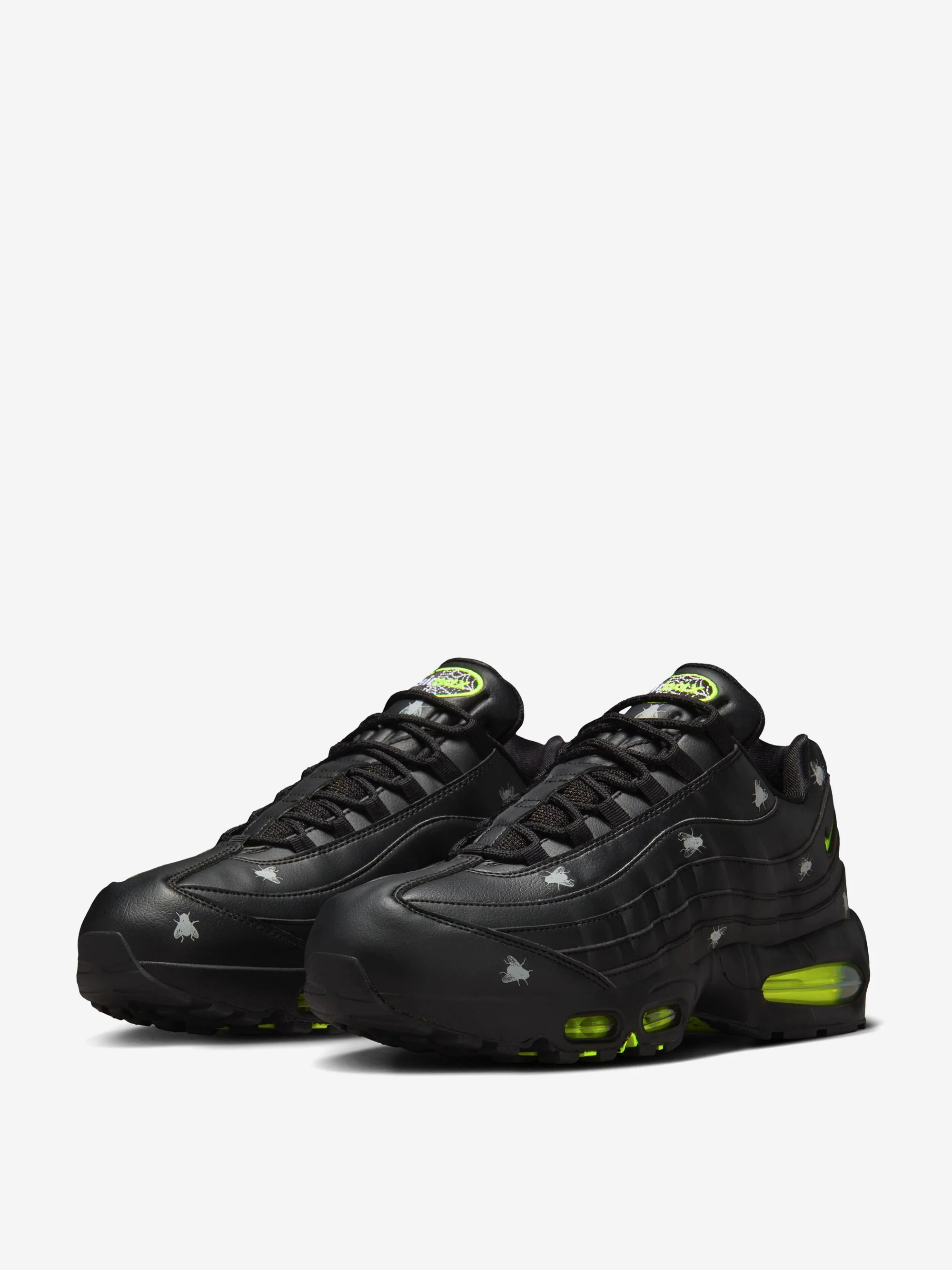 Nike Air Max 95 Halloween Houseflies - Black/Neon Yellow/Black/Metallic Dark Grey - Image 2