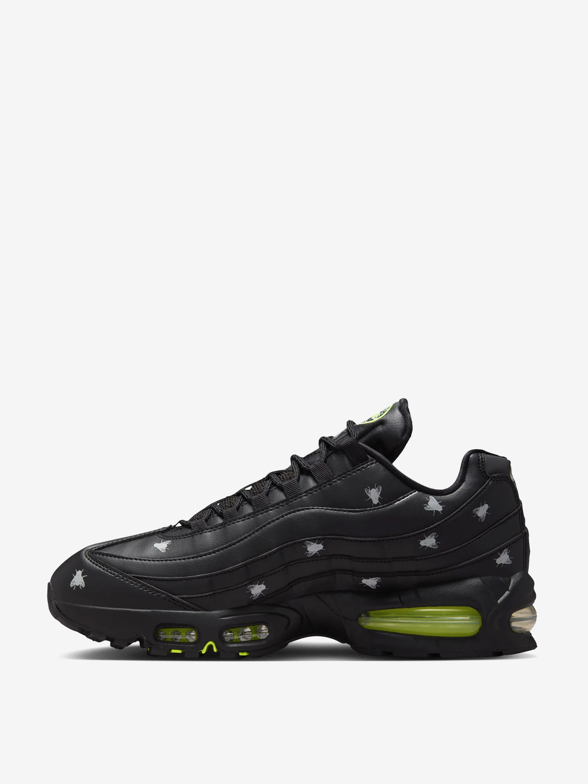 Nike Air Max 95 Halloween Houseflies - Black/Neon Yellow/Black/Metallic Dark Grey - Image 3