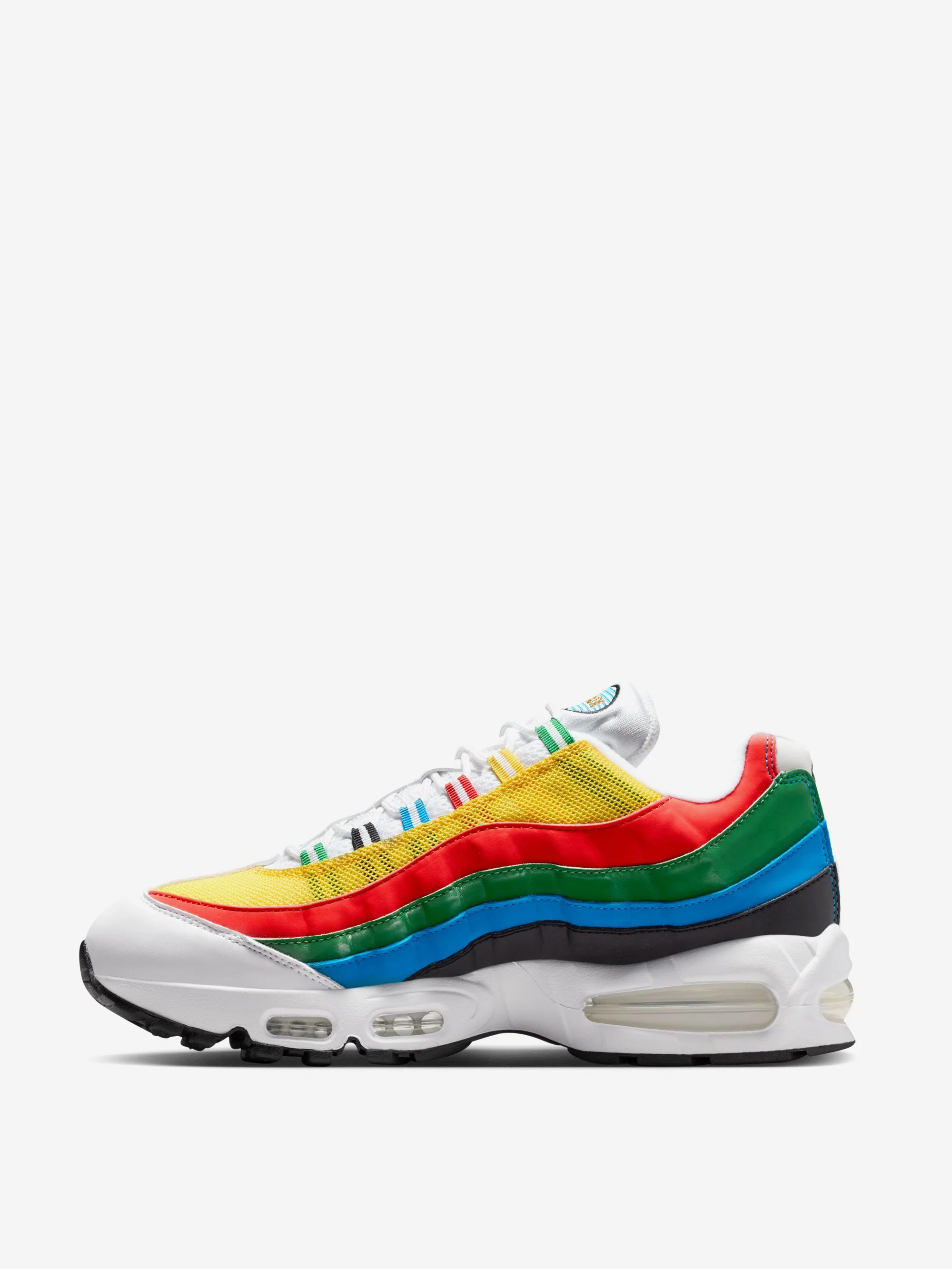 Nike Air Max 95 'Olympics' - White/Metallic Gold/Chile Red/Photo Blue/Classic Green - Image 3