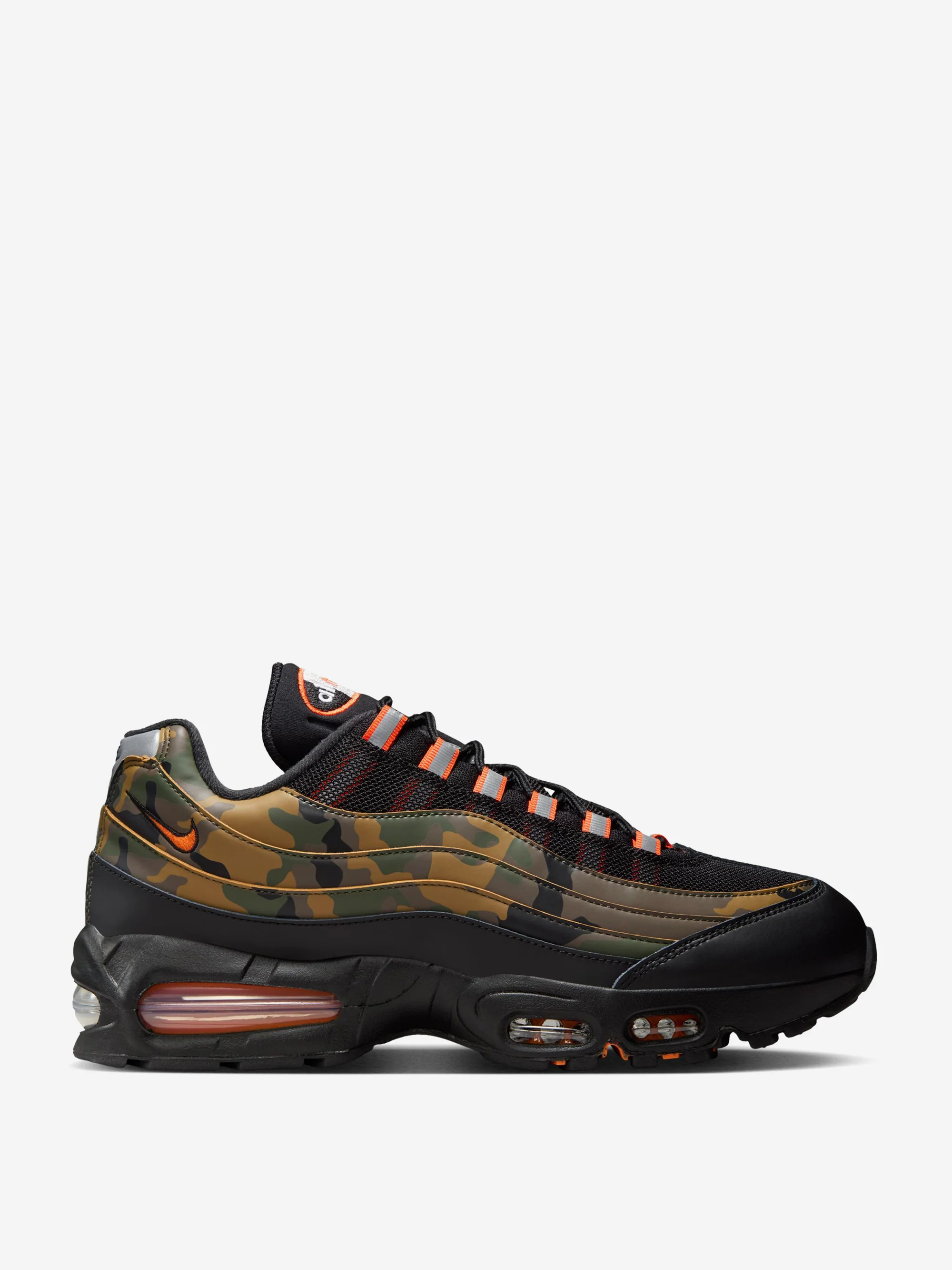 Nike Air Max 95 QS - Black/Safety Orange-Metallic Silver-Golden Beige-Cargo Khaki