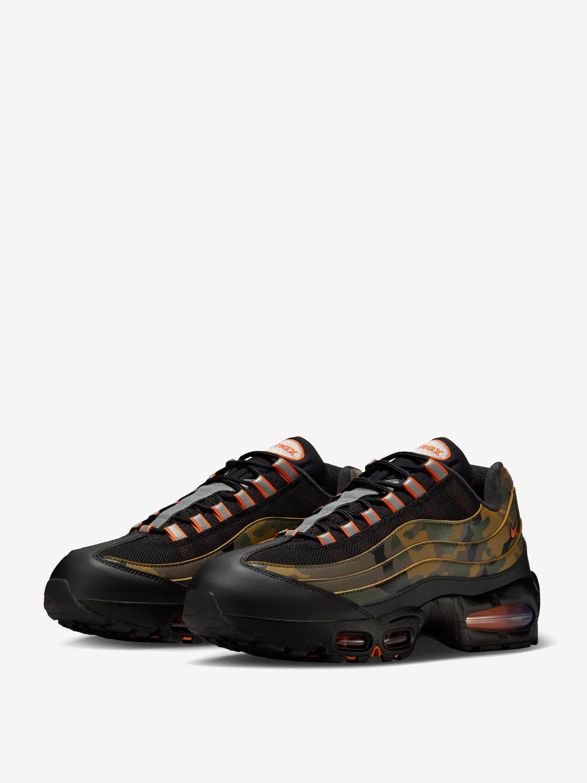 Nike Air Max 95 QS - Black/Safety Orange-Metallic Silver-Golden Beige-Cargo Khaki - Image 2
