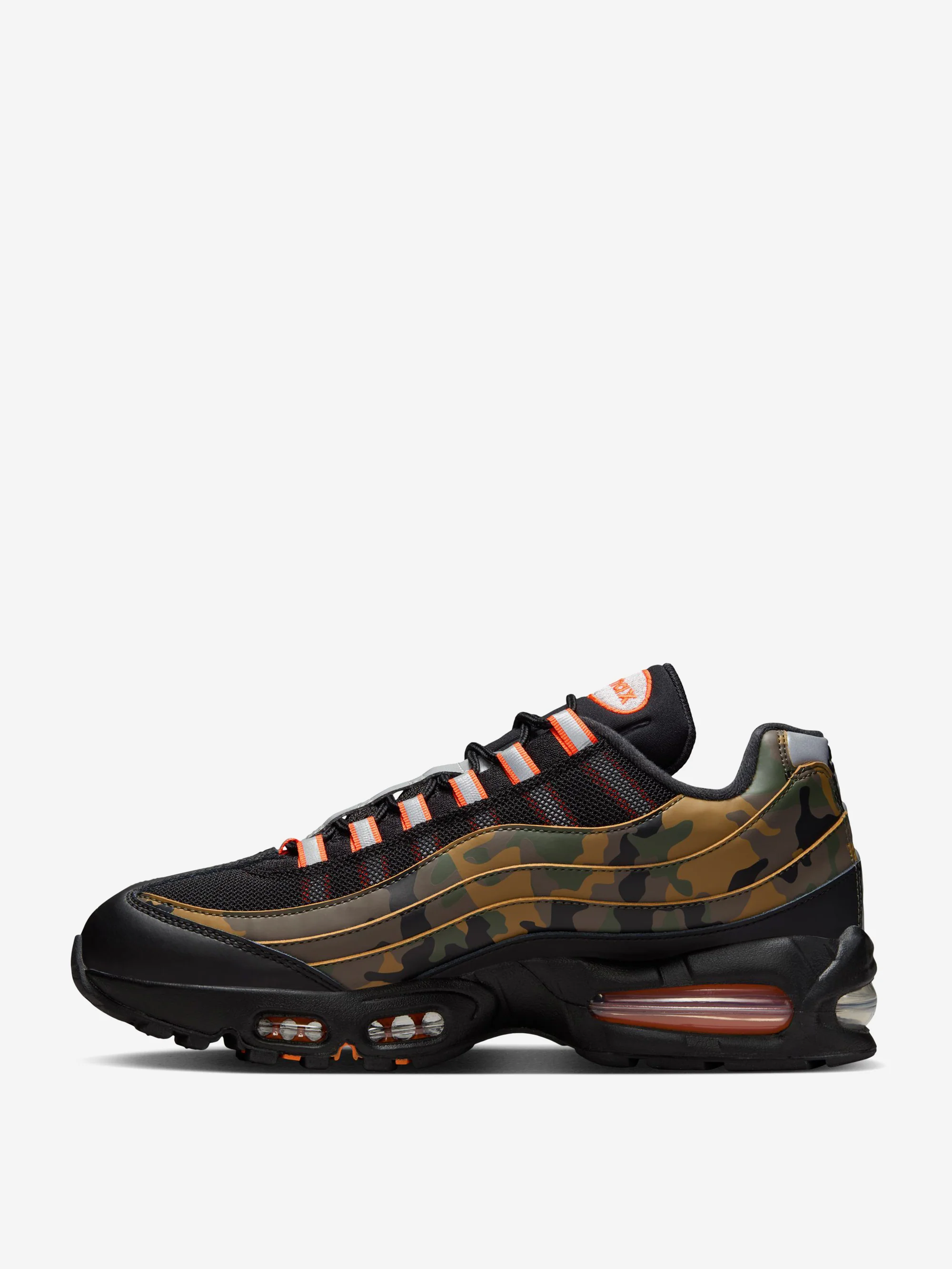 Nike Air Max 95 QS - Black/Safety Orange-Metallic Silver-Golden Beige-Cargo Khaki - Image 3