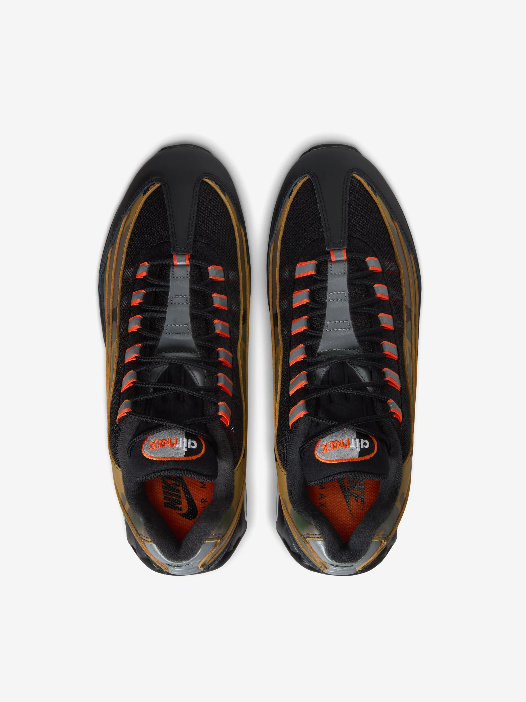 Nike Air Max 95 QS - Black/Safety Orange-Metallic Silver-Golden Beige-Cargo Khaki - Image 4