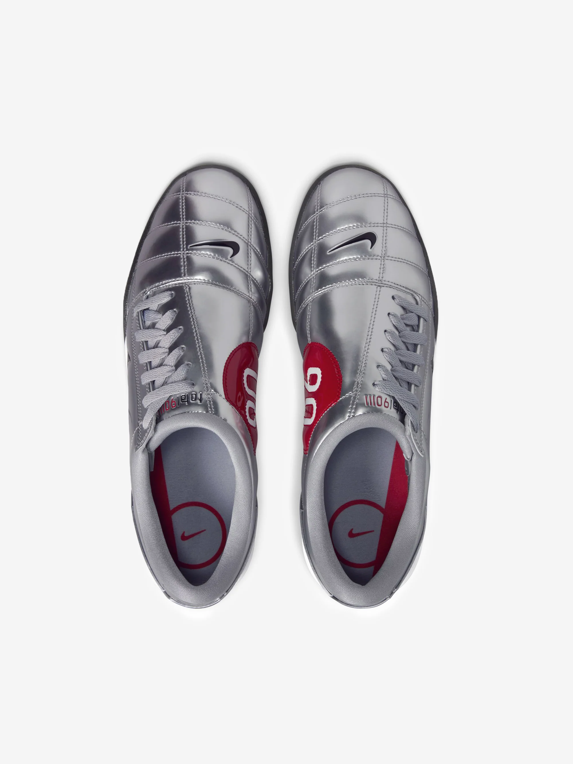 Nike T90 SP - Metallic Silver/Black-University Red - Image 2