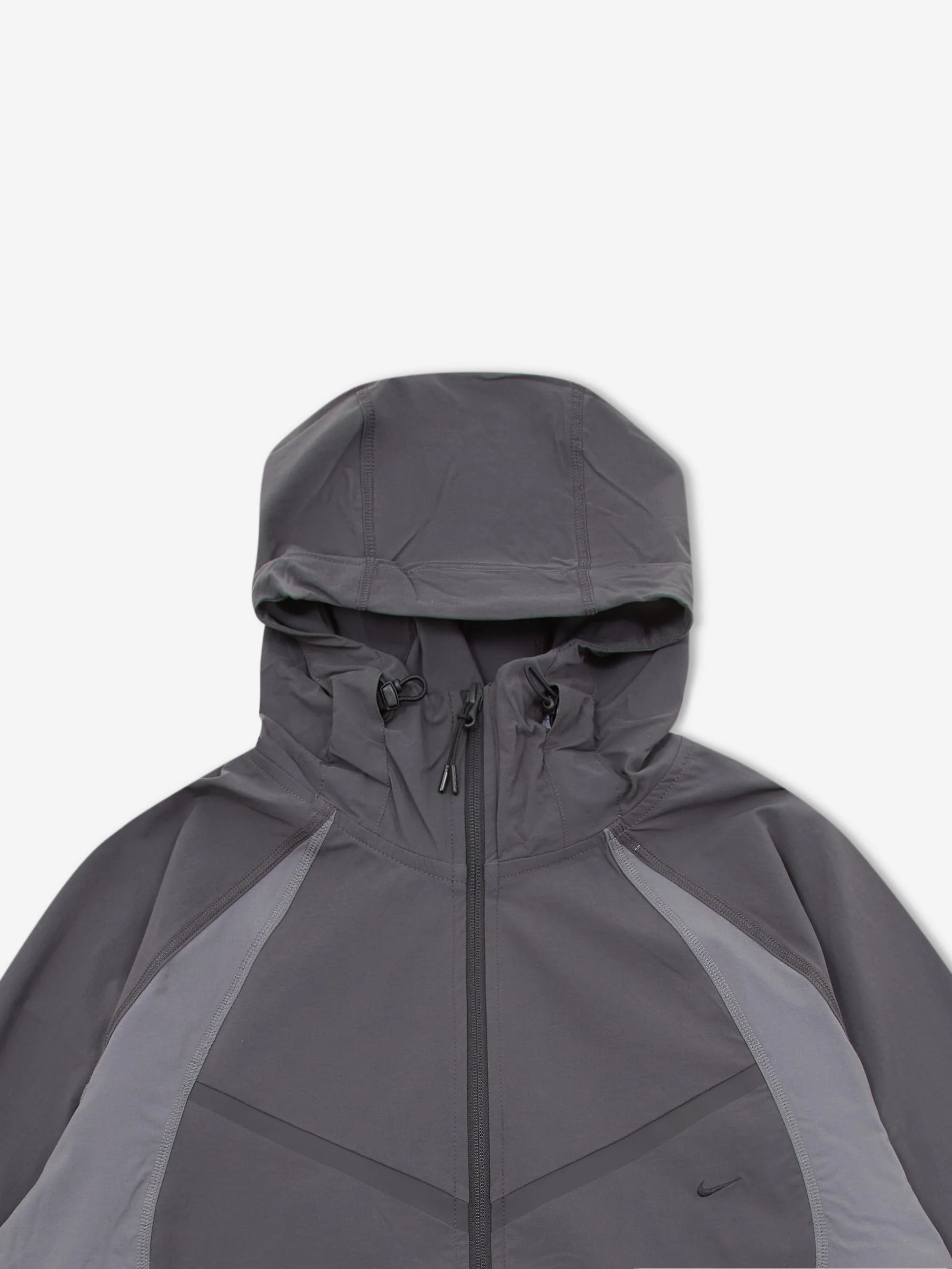 Nike Tech Dri-FIT Woven Full-Zip Colour-Block Windrunner Jacket - Anthracite/Iron Grey/Black - Image 4