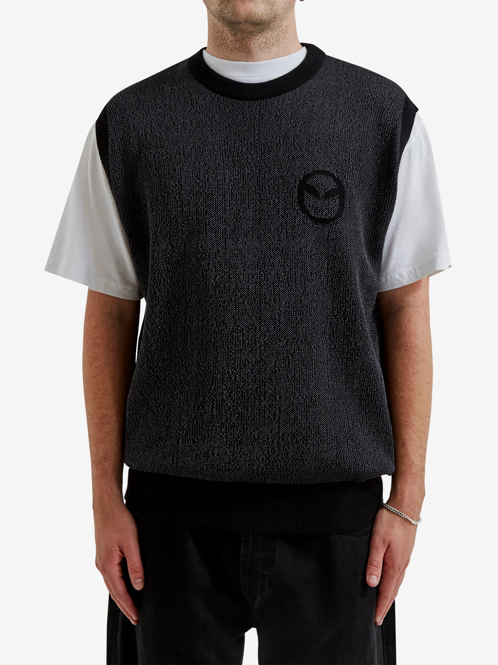 No Problemo Alien-O Reversible Cotton Vest - Black - Image 2