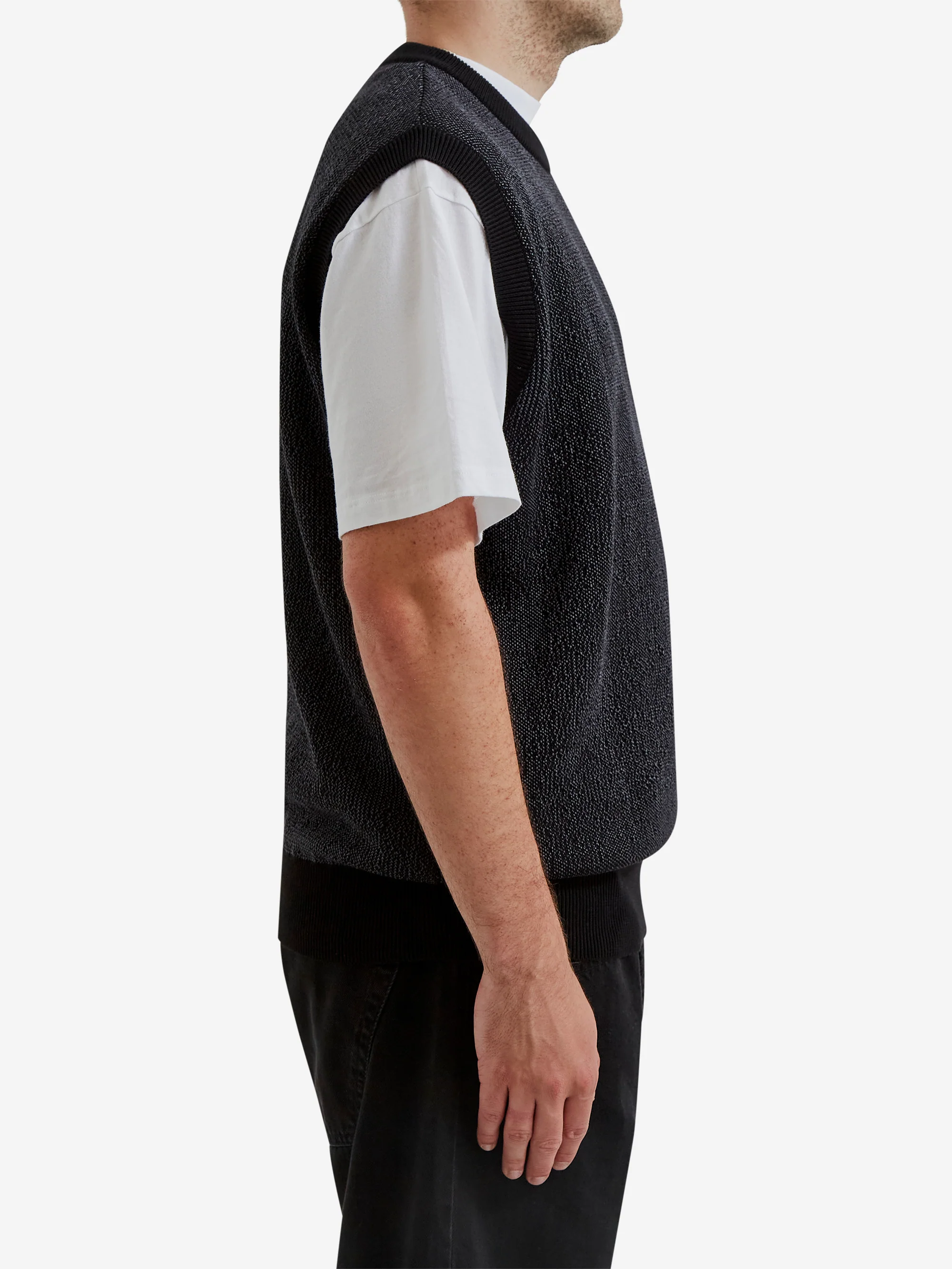No Problemo Alien-O Reversible Cotton Vest - Black - Image 4