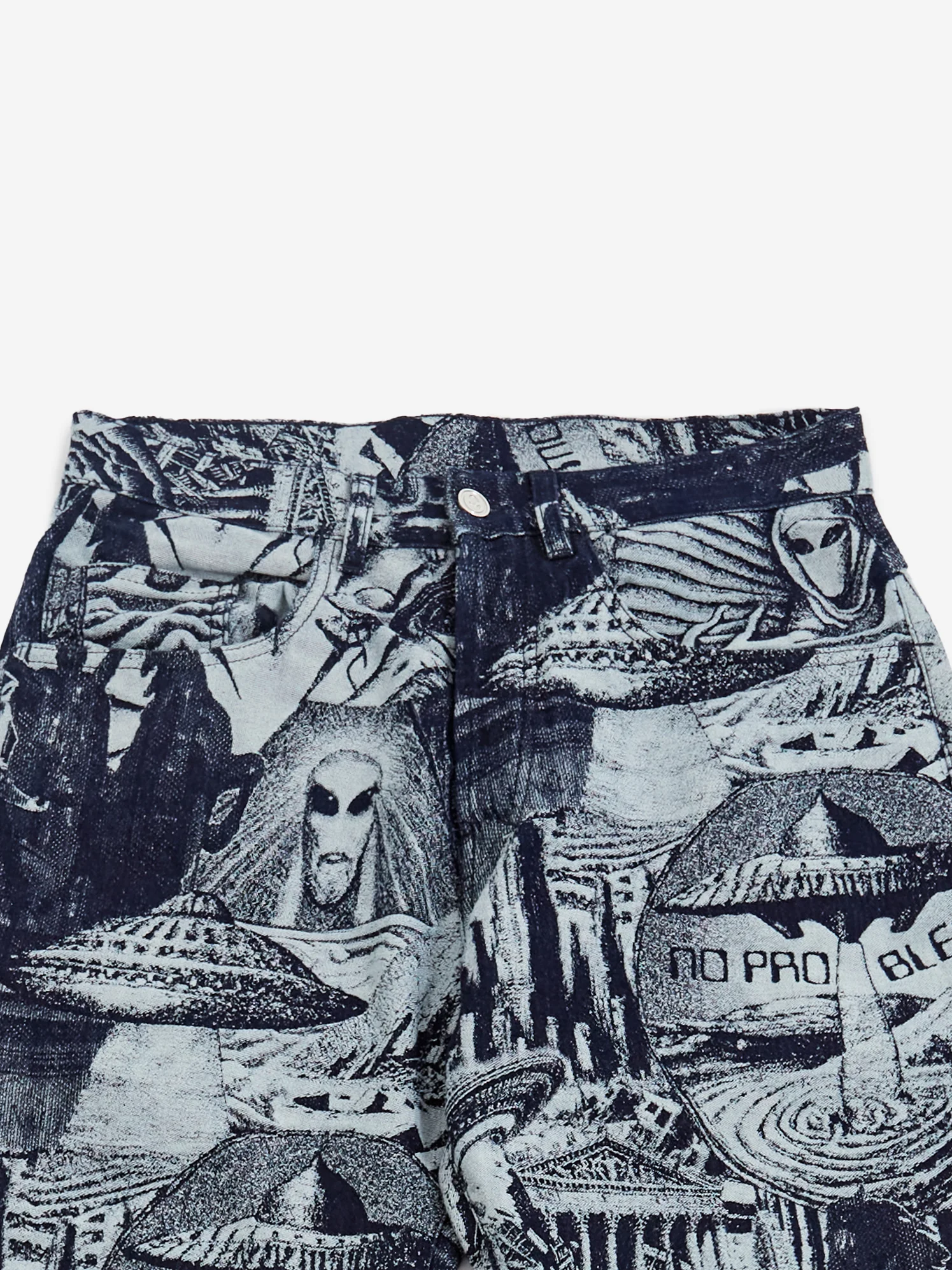 No Problemo Apocalypse Jacquard Bagi Jean W - Blue - Image 5