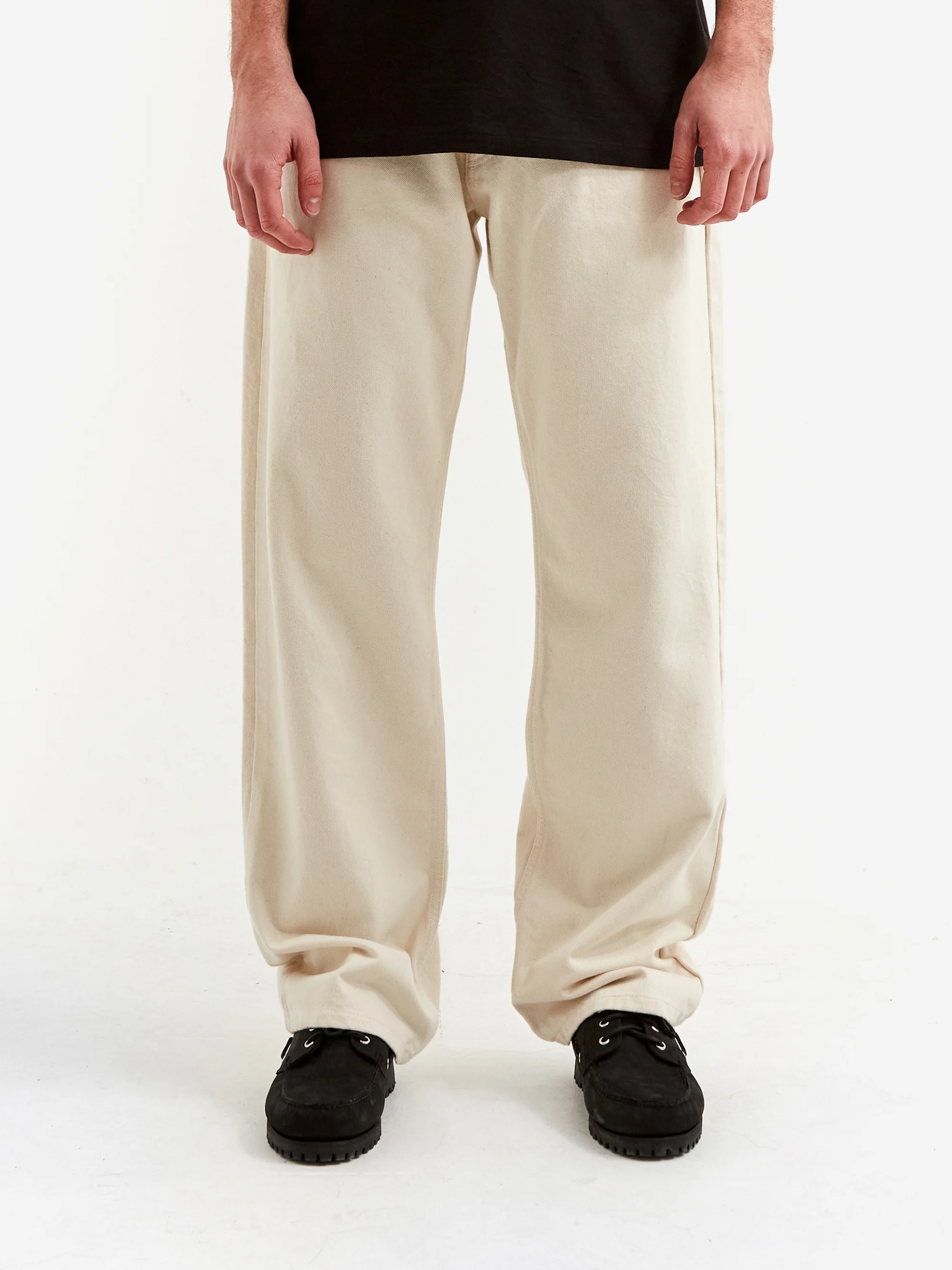 No Problemo Denim Loose Fit Jeans - Ecru - Image 2