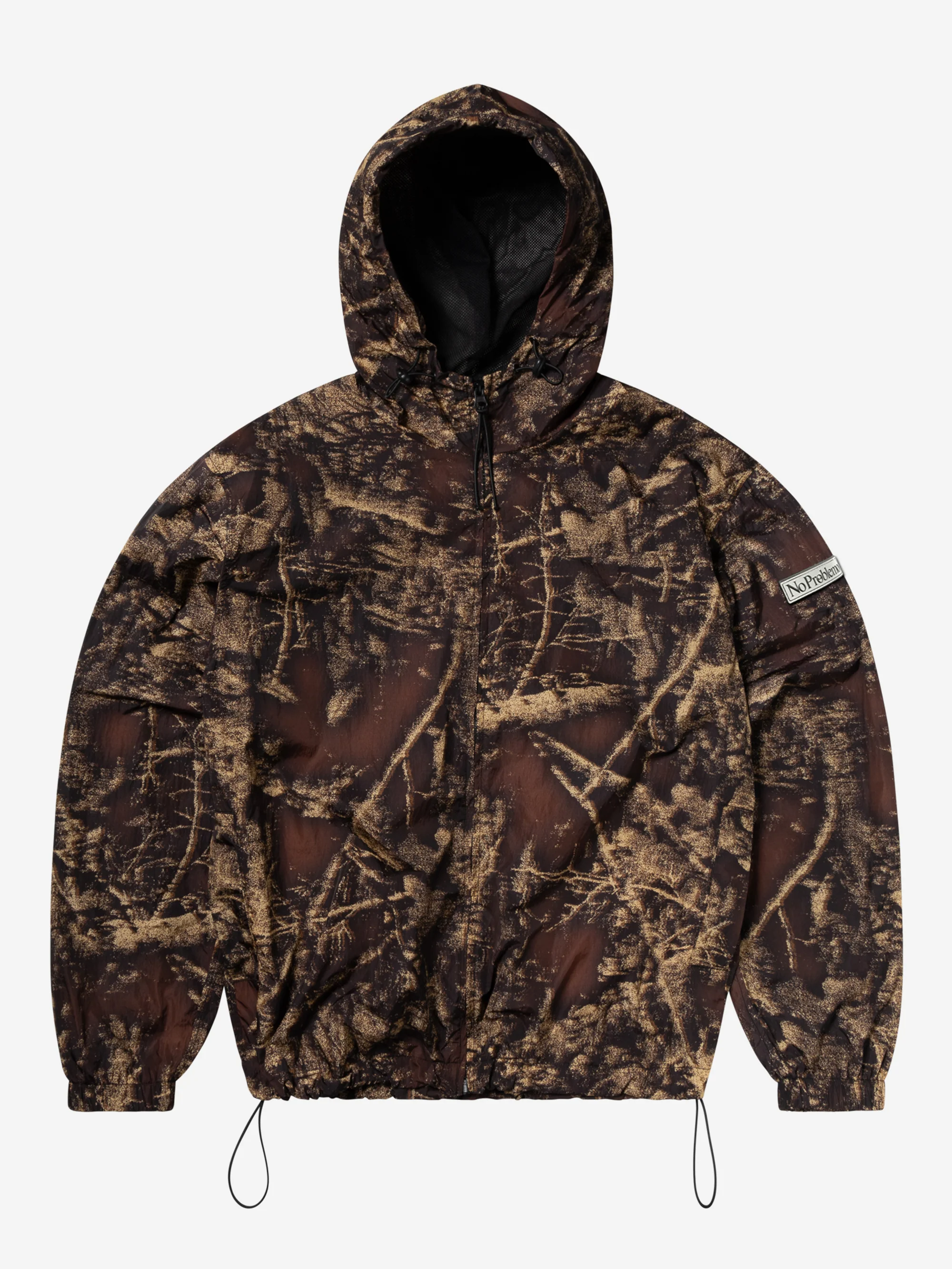 No Problemo Forest Glitch Nylon Jacket - Camo