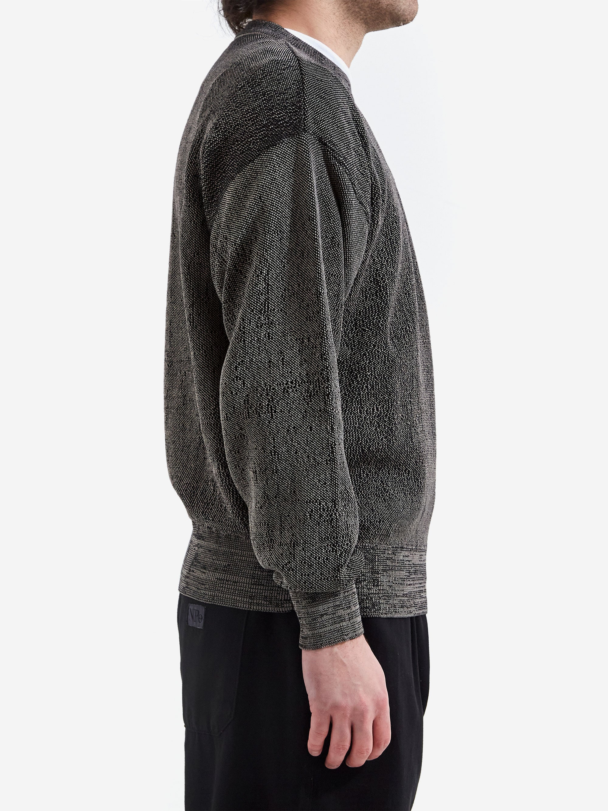 No Problemo Glitch Knit Crew Neck - Black - Image 5