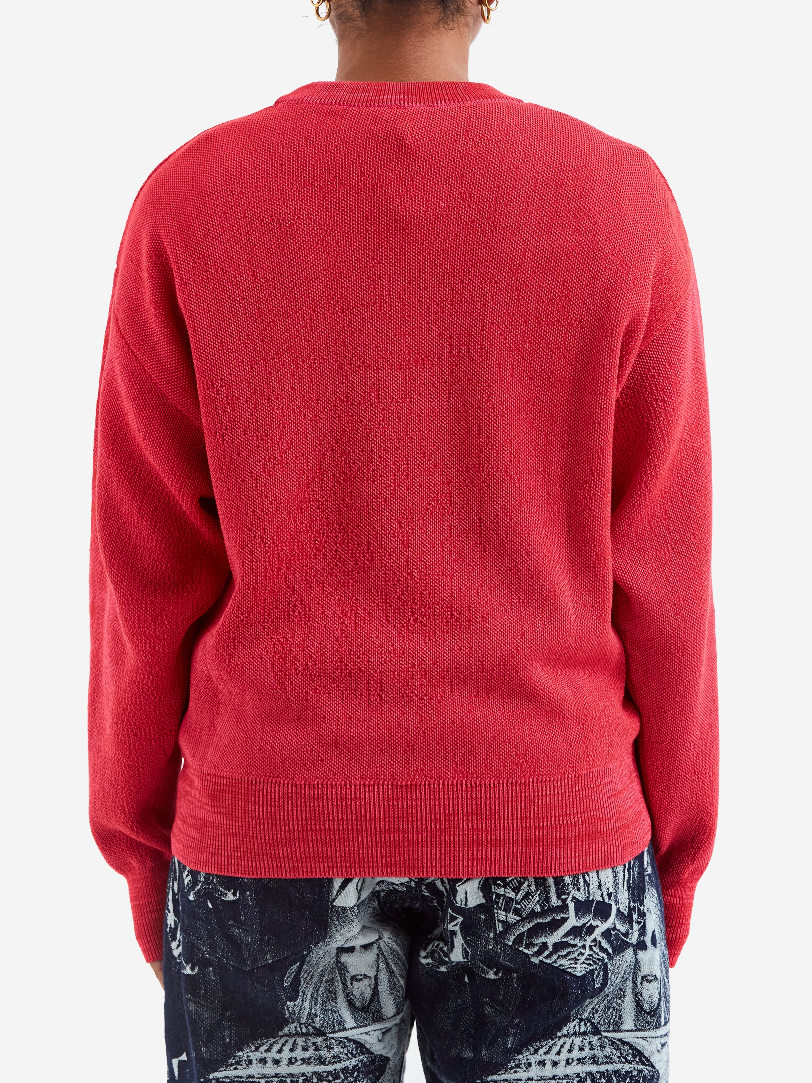 No Problemo Glitch Knit Crew Neck - Pink - Image 3