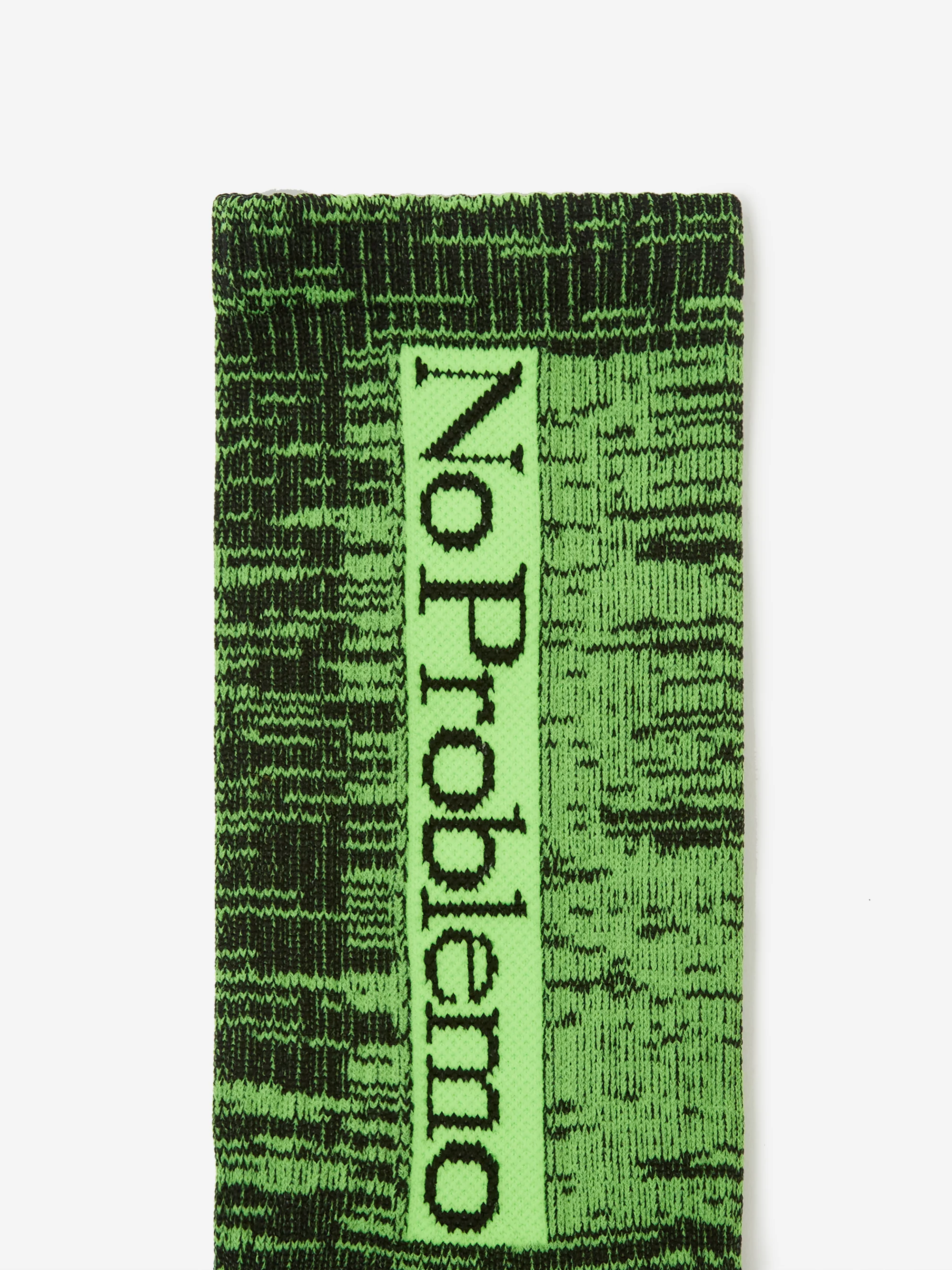 No Problemo Glitch Knit Sock - Green - Image 2