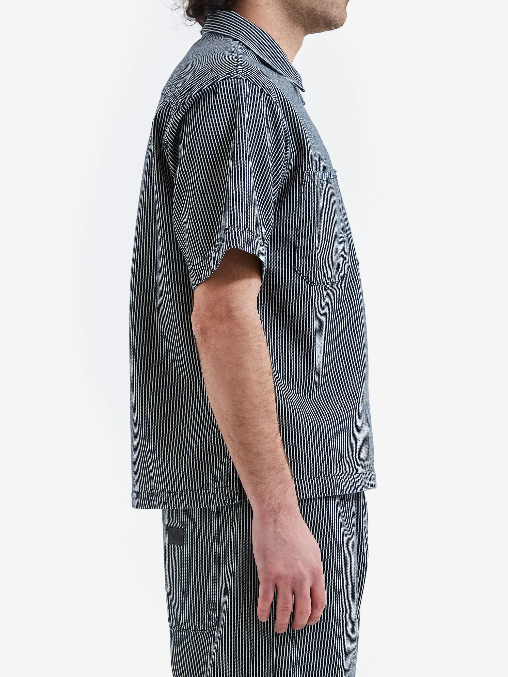 No Problemo Mini Problemo SS Work Shirt Denim - Blue - Image 5