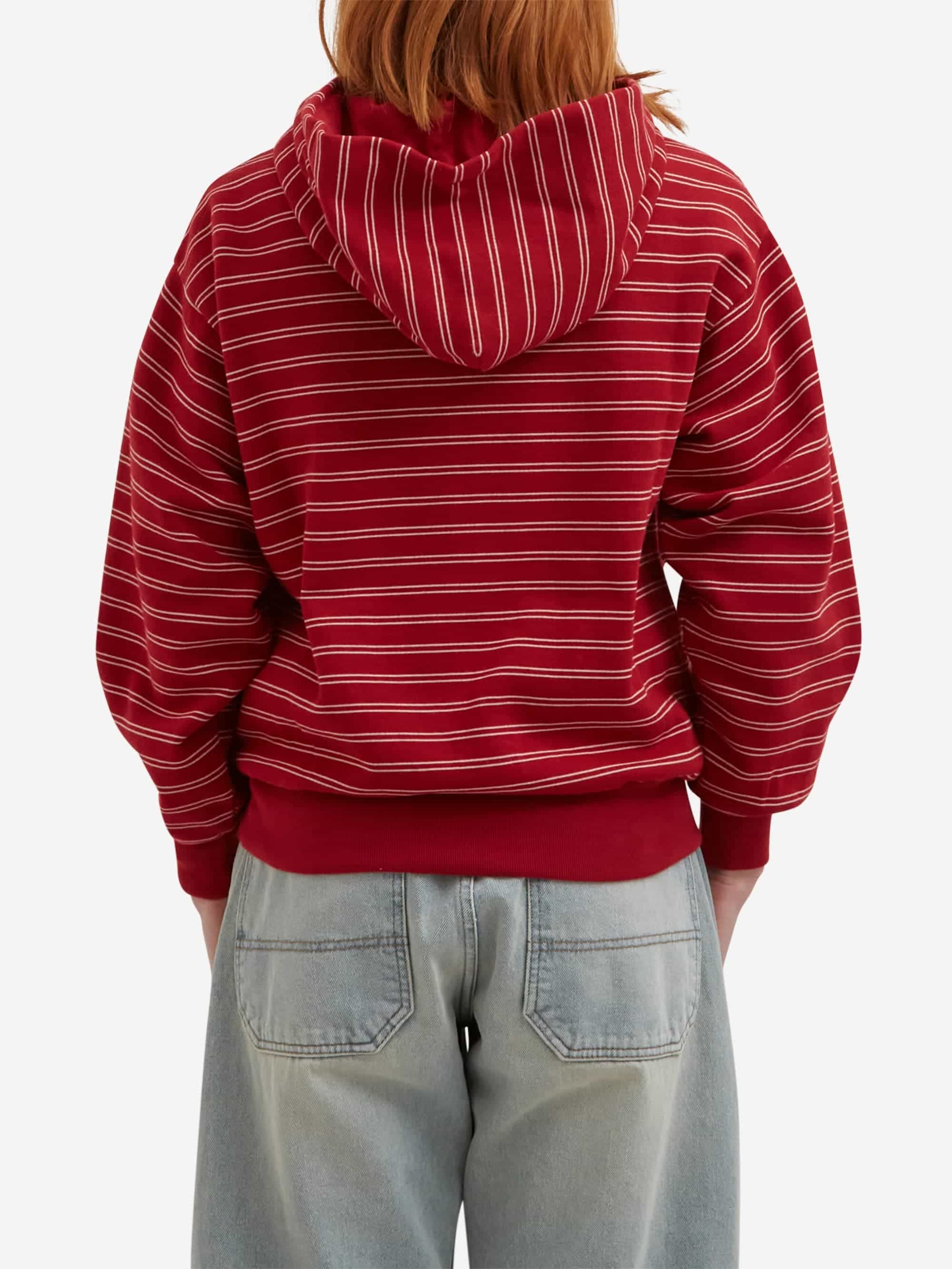 No Problemo Mini Problemo Stripe Zip Hoodie - Red - Image 4