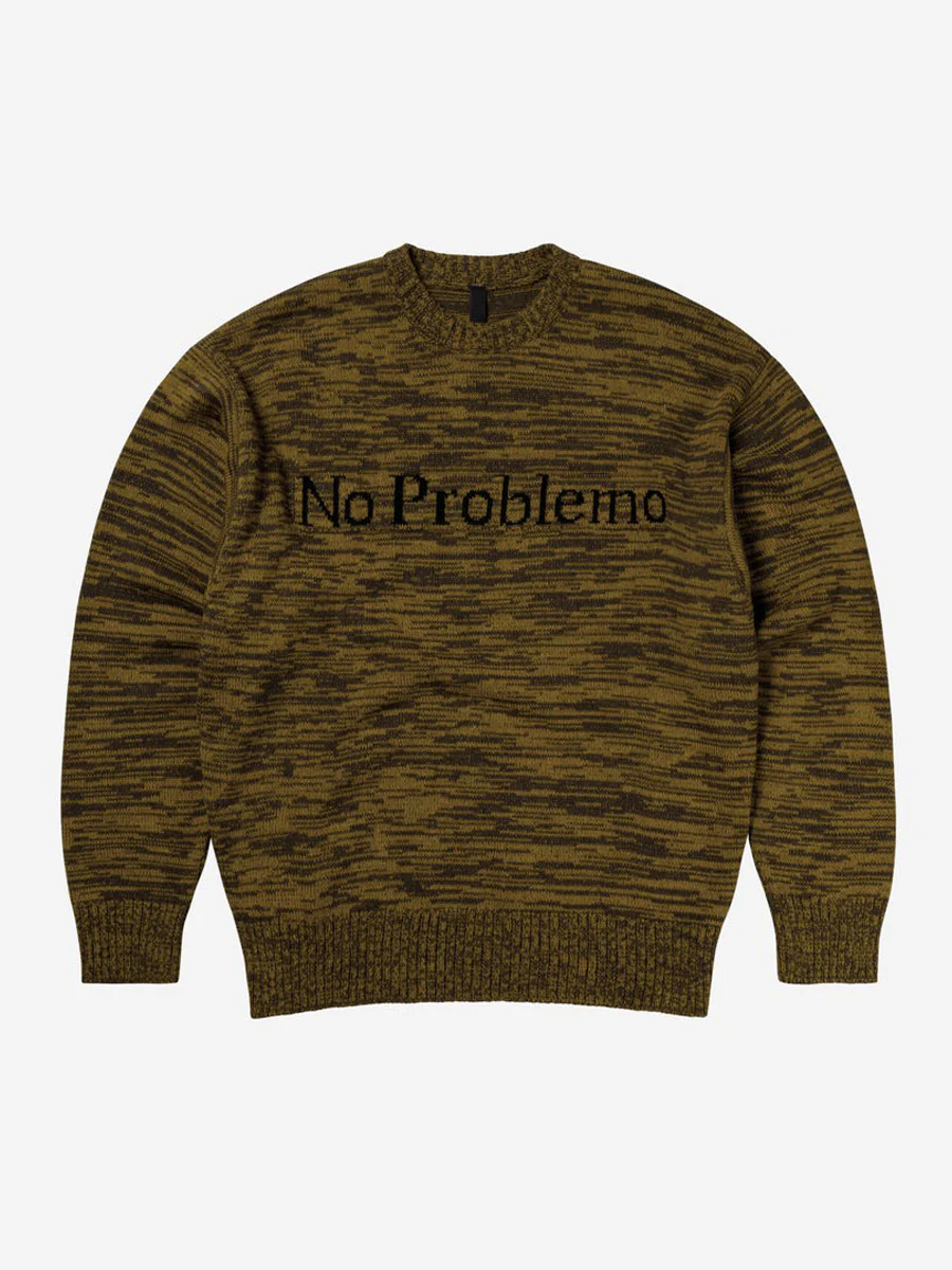 No Problemo Mosca Crew Neck Jumper - Brown