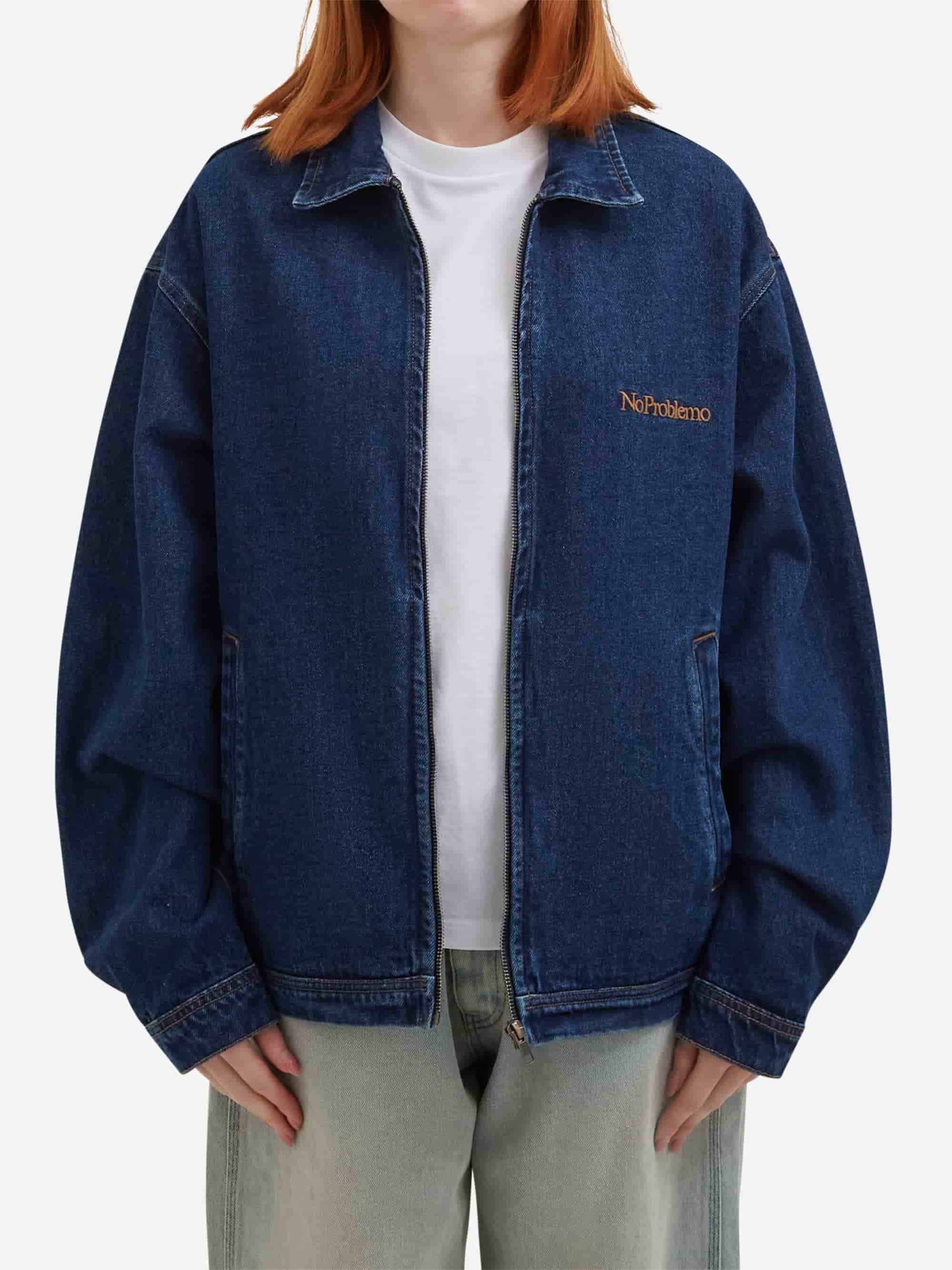 No Problemo Nayoko Heavyweight Denim Jacket W - Blue