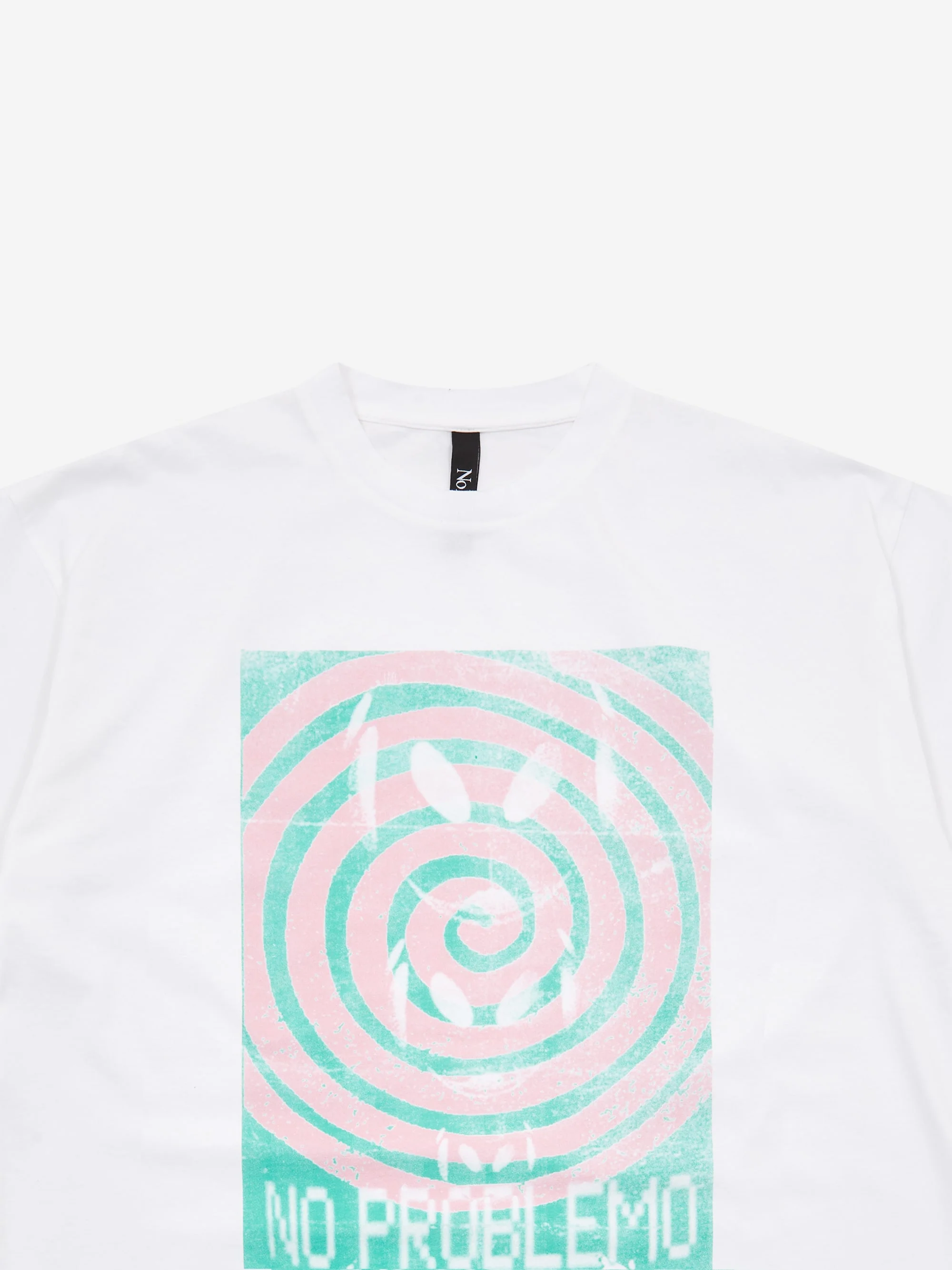 No Problemo Spiral Short Sleeve Tee - White - Image 2