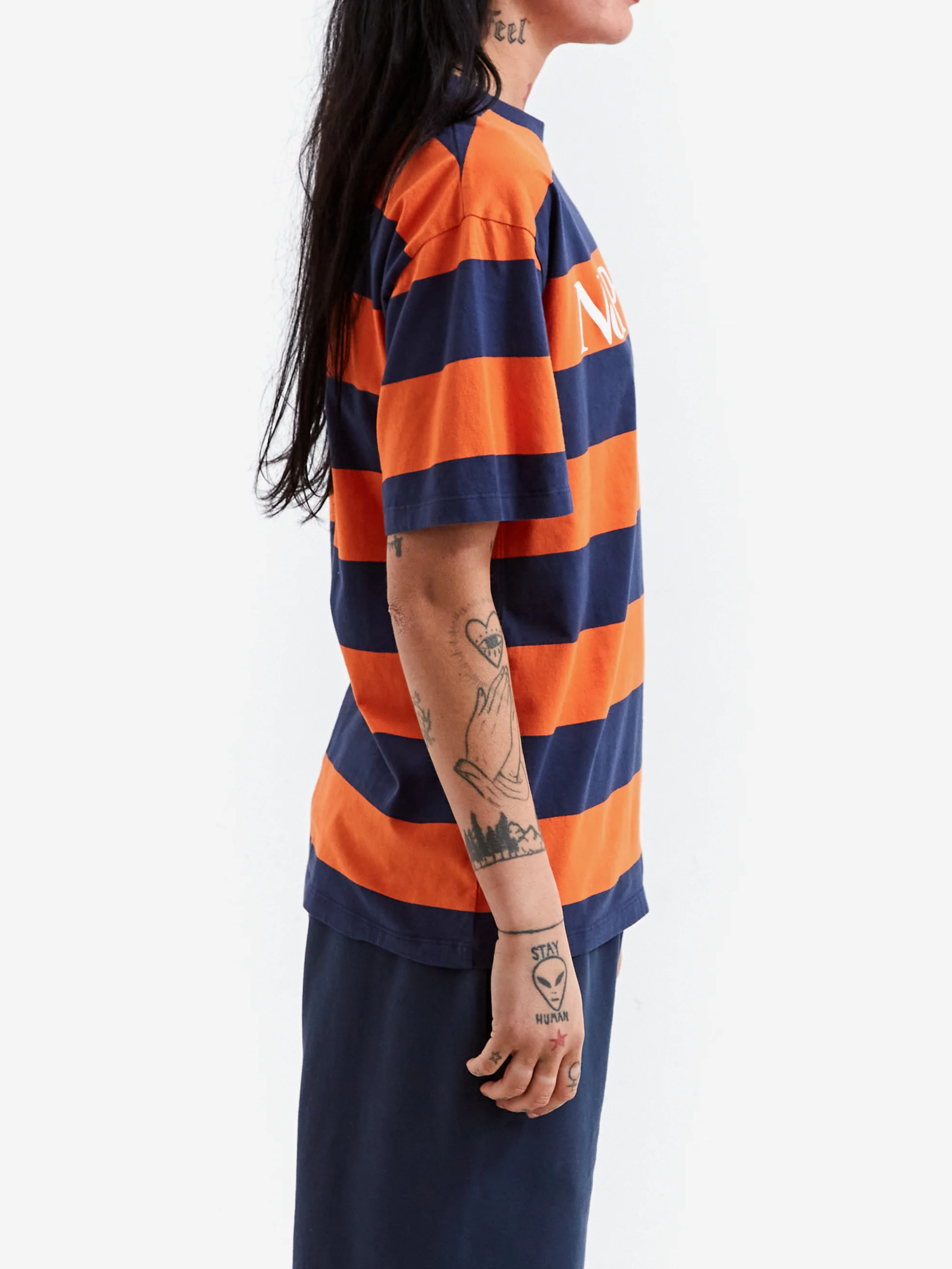 No Problemo Stripe Short Sleeve T-Shirt W - Multi - Image 2