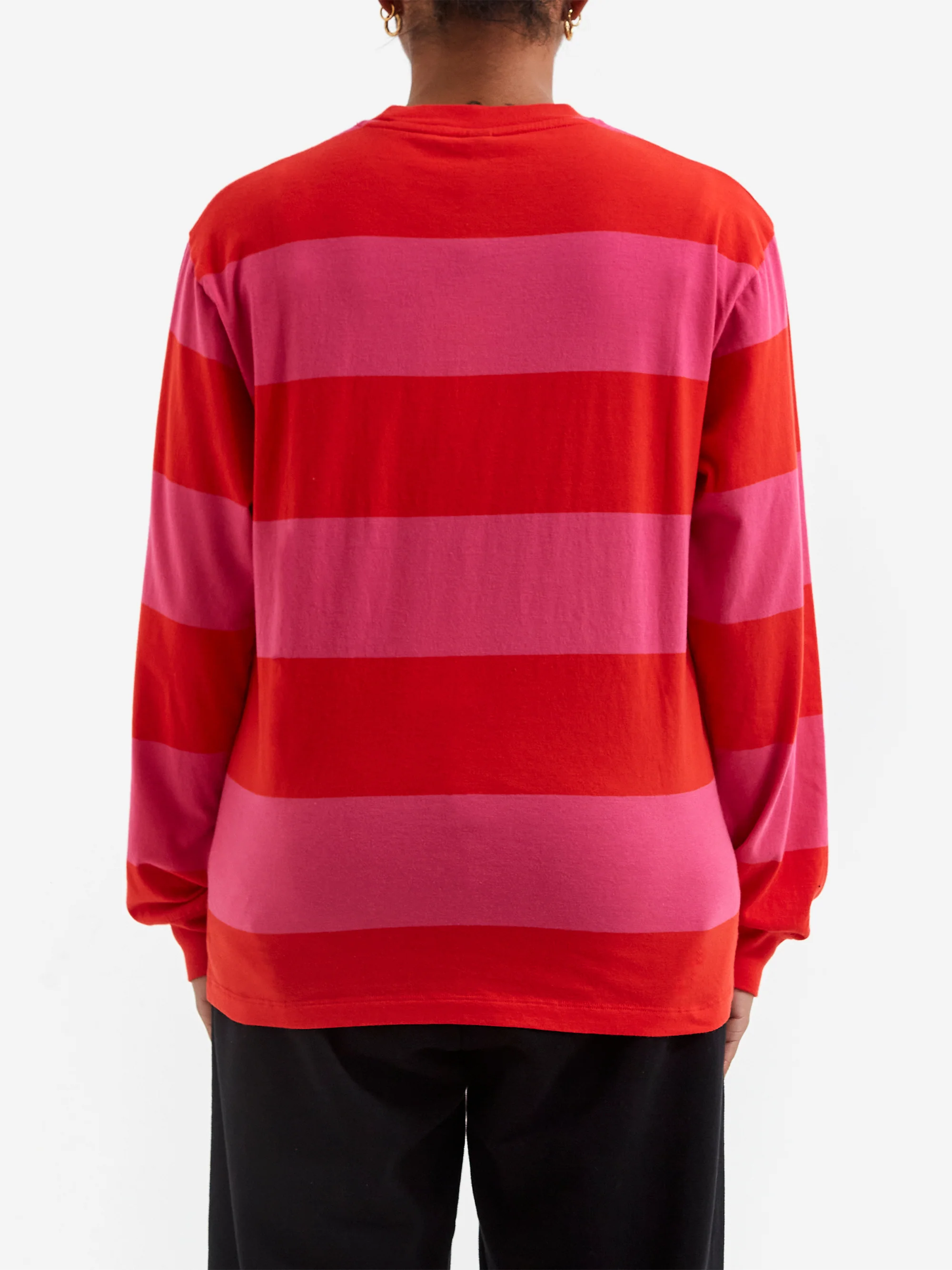 No Problemo Striped LS Tee - Red - Image 3