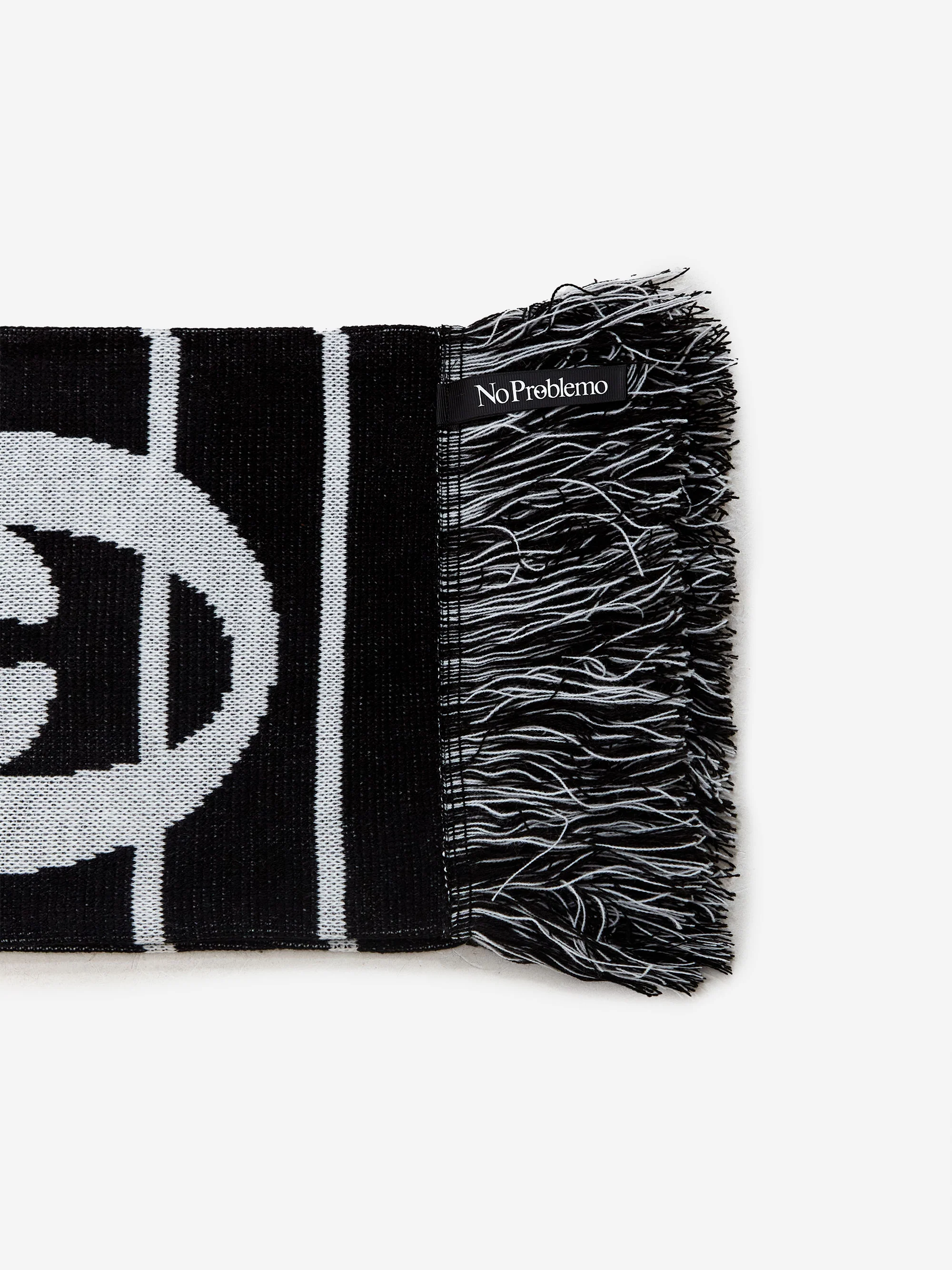 No Problemo Striped Scarf - Black - Image 3