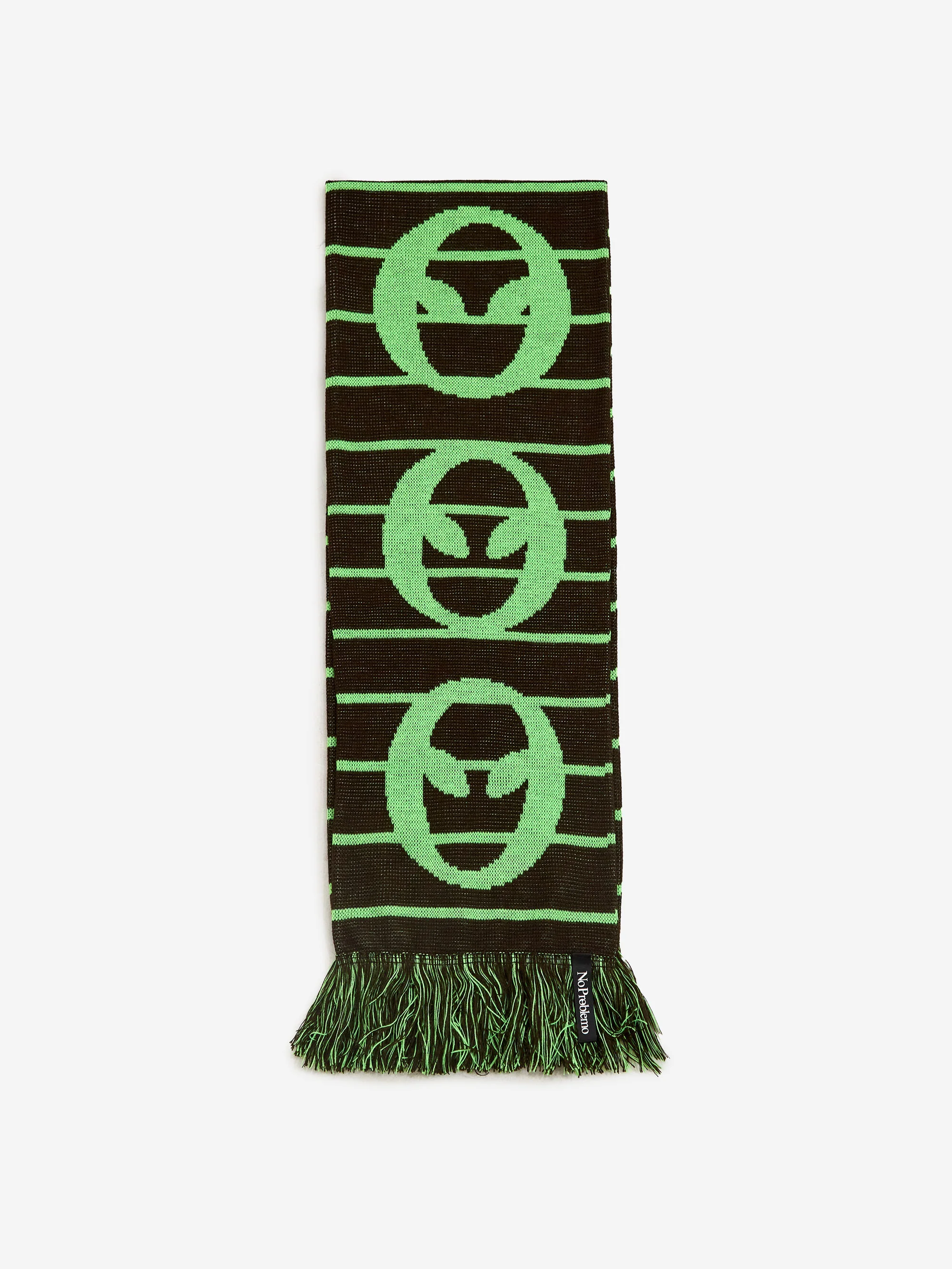 No Problemo Striped Scarf - Olive - Image 2