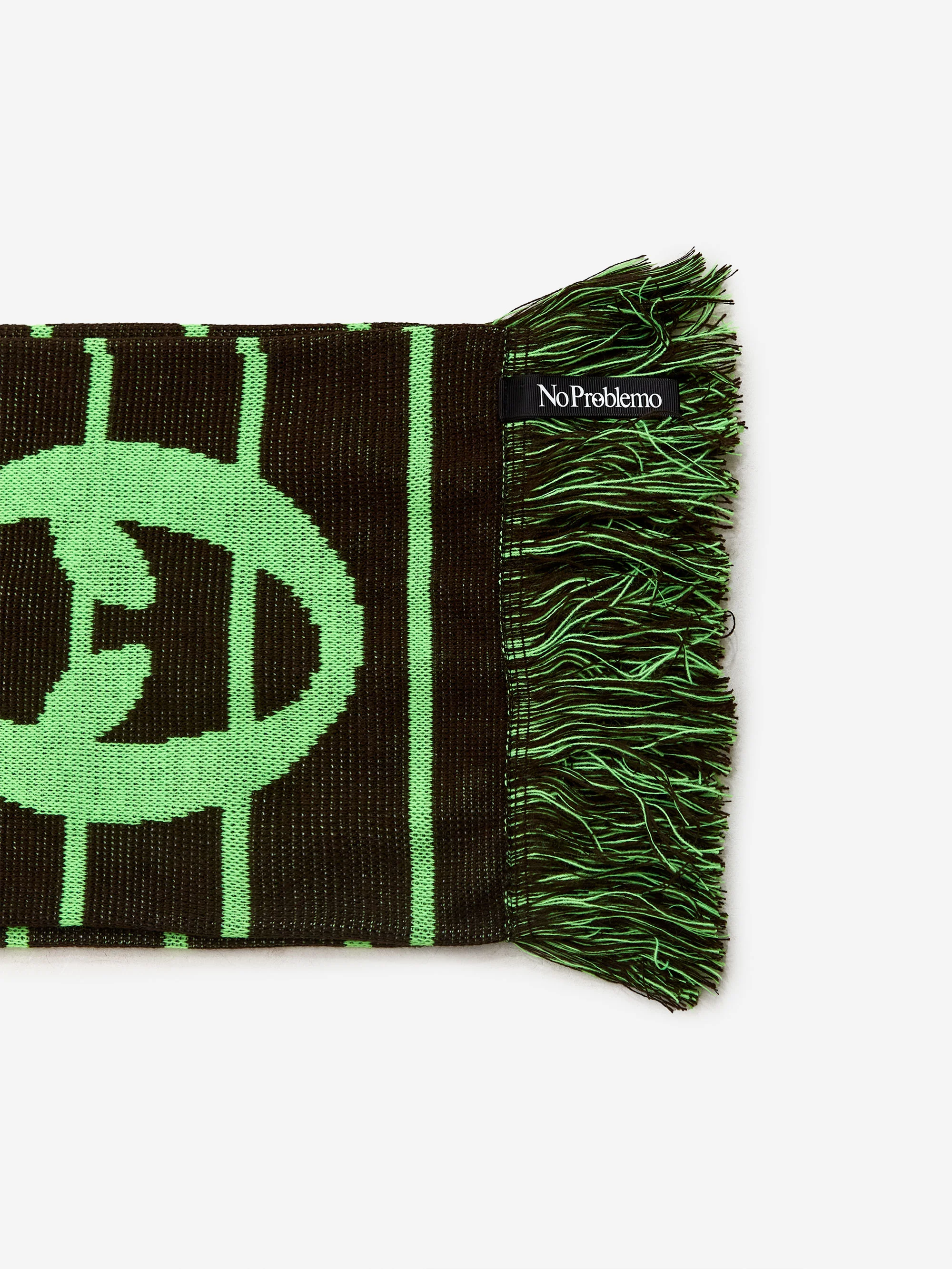 No Problemo Striped Scarf - Olive - Image 3
