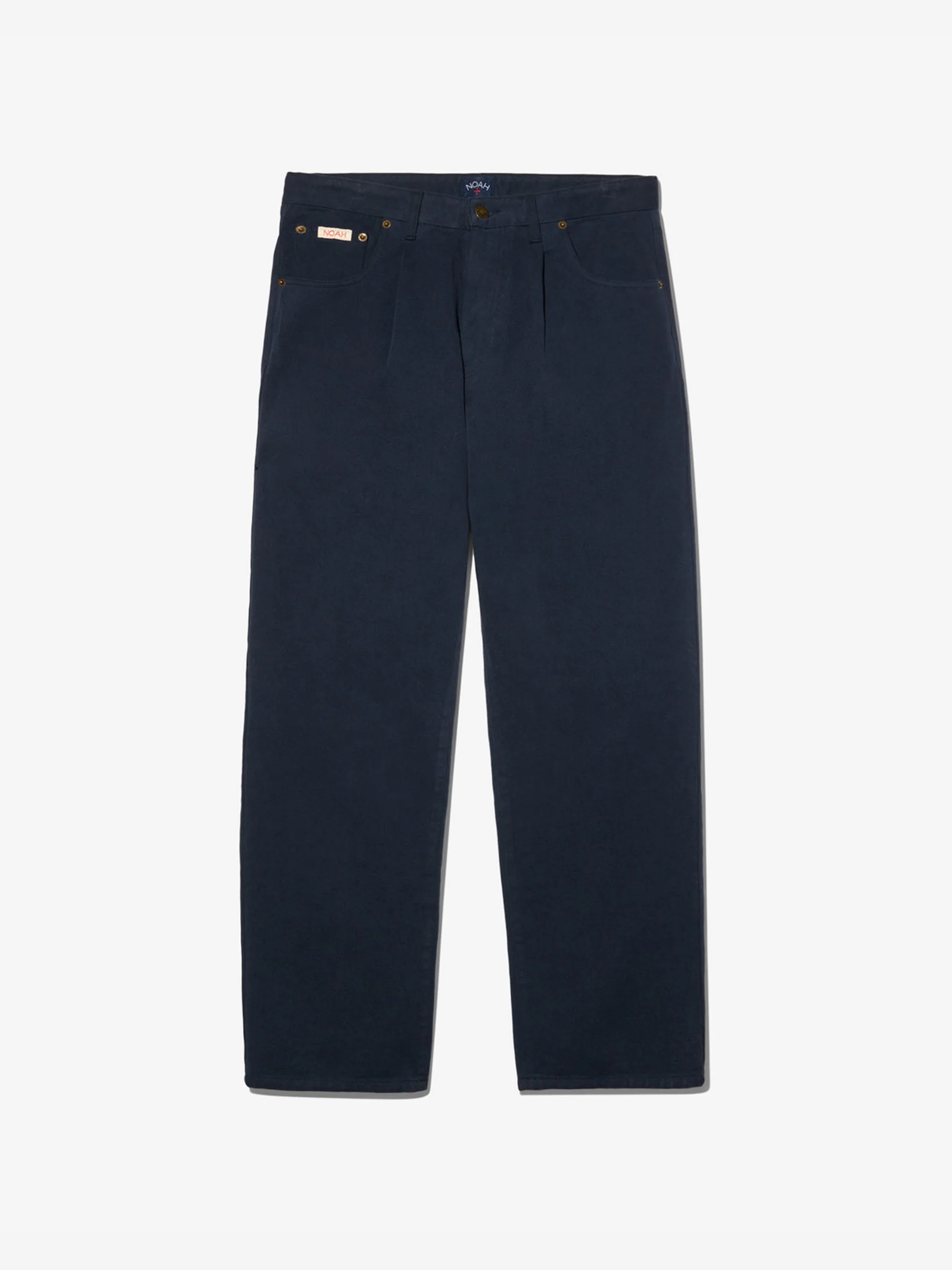 Noah Brushed Back Pleated Jeans - Dark Navy