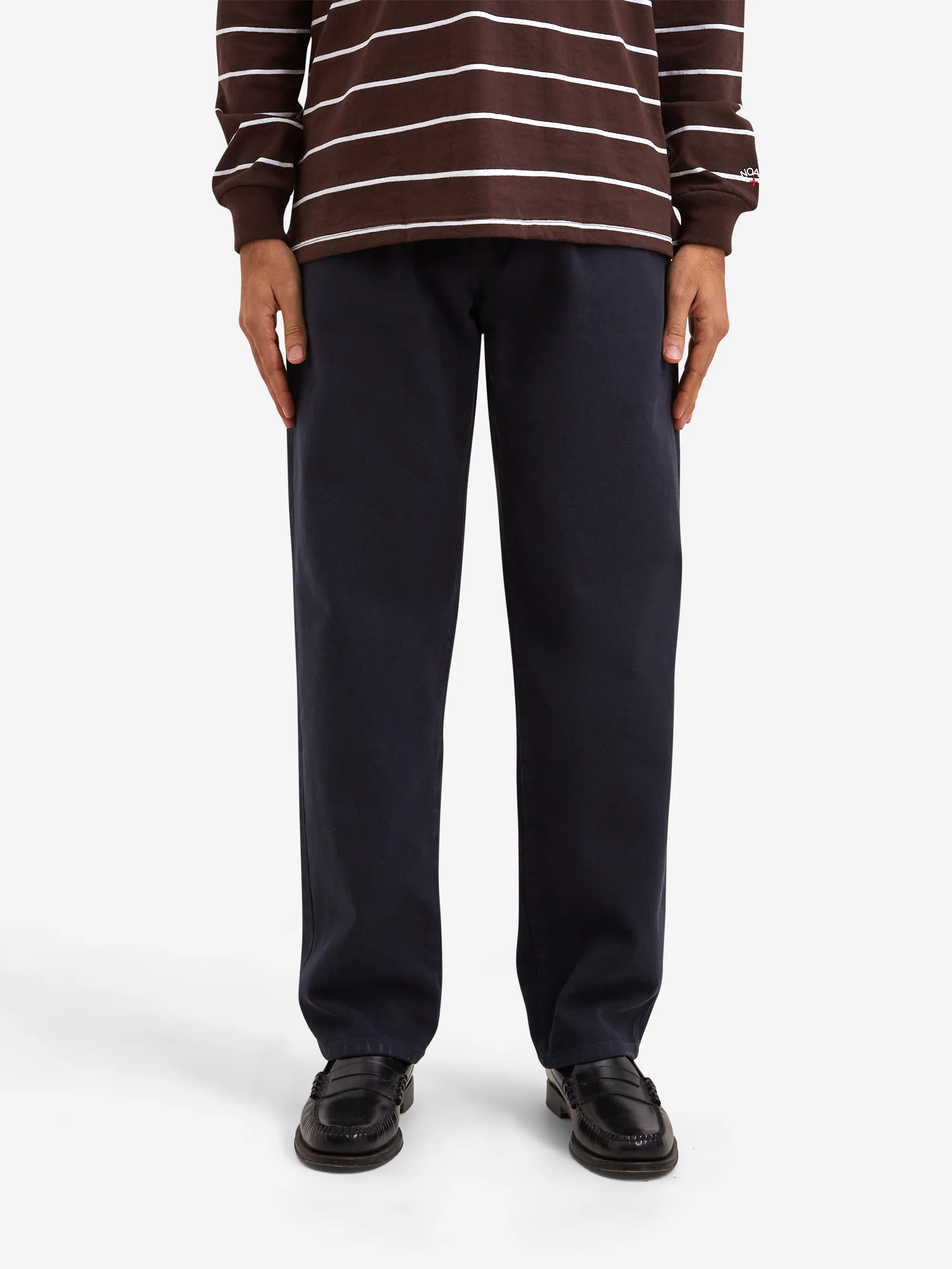 Noah Brushed Back Pleated Jeans - Dark Navy - Image 2