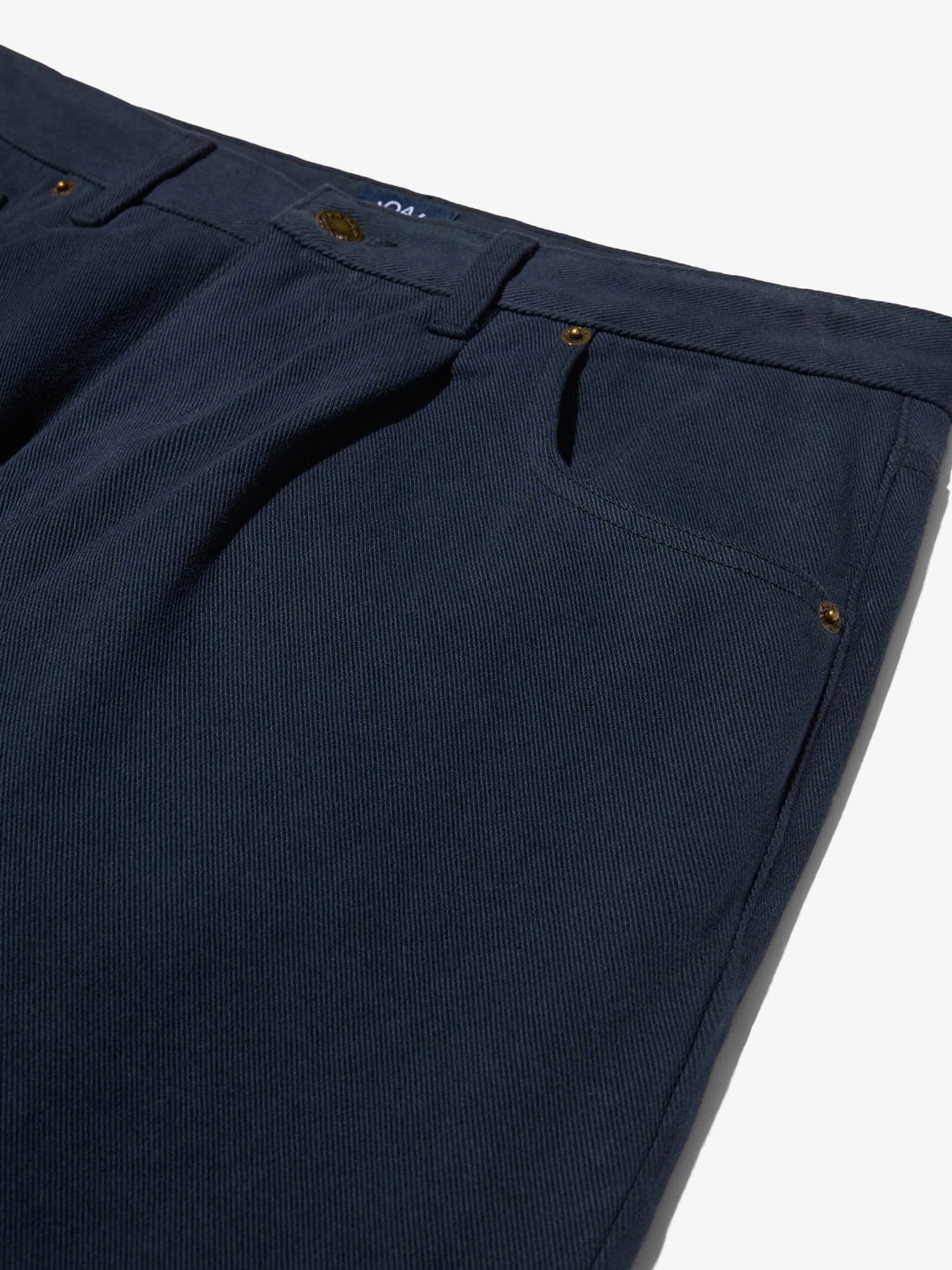 Noah Brushed Back Pleated Jeans - Dark Navy - Image 3