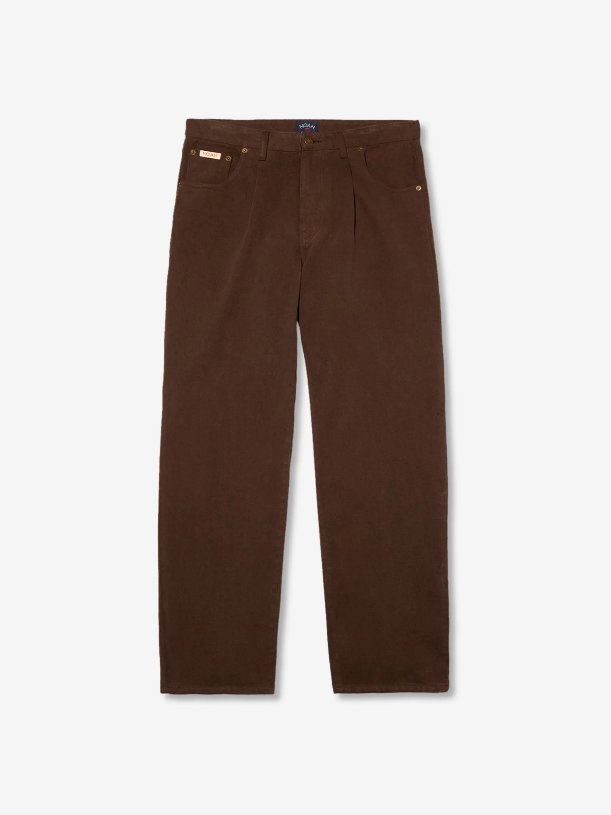 Noah Brushed Back Pleated Jeans - Fudge