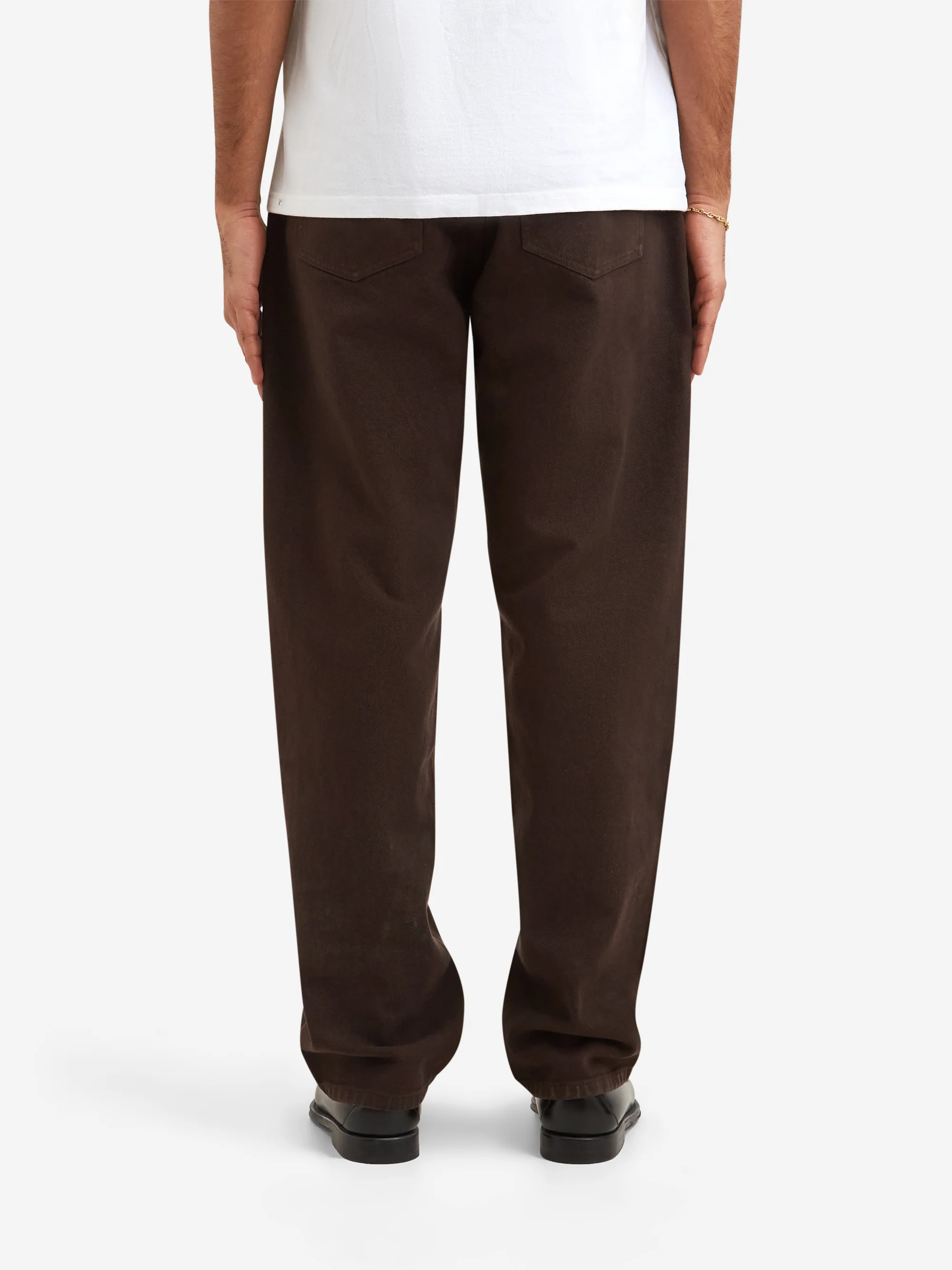 Noah Brushed Back Pleated Jeans - Fudge - Image 6